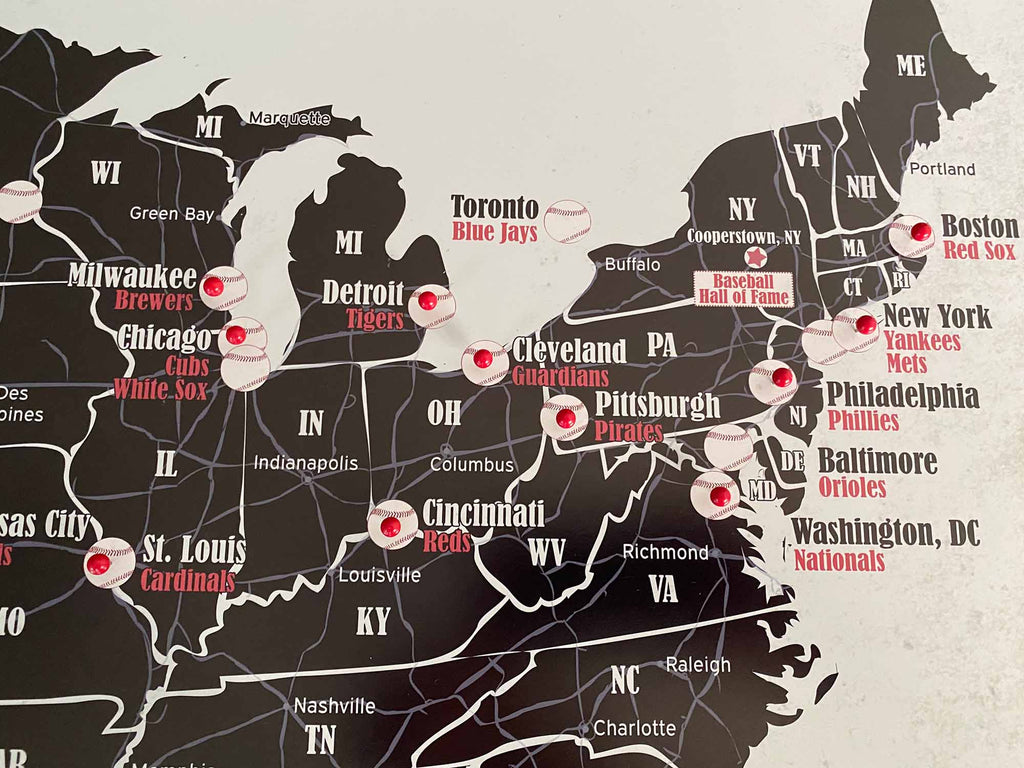 MLB Map - Personalized Fan Map of All Baseball Teams