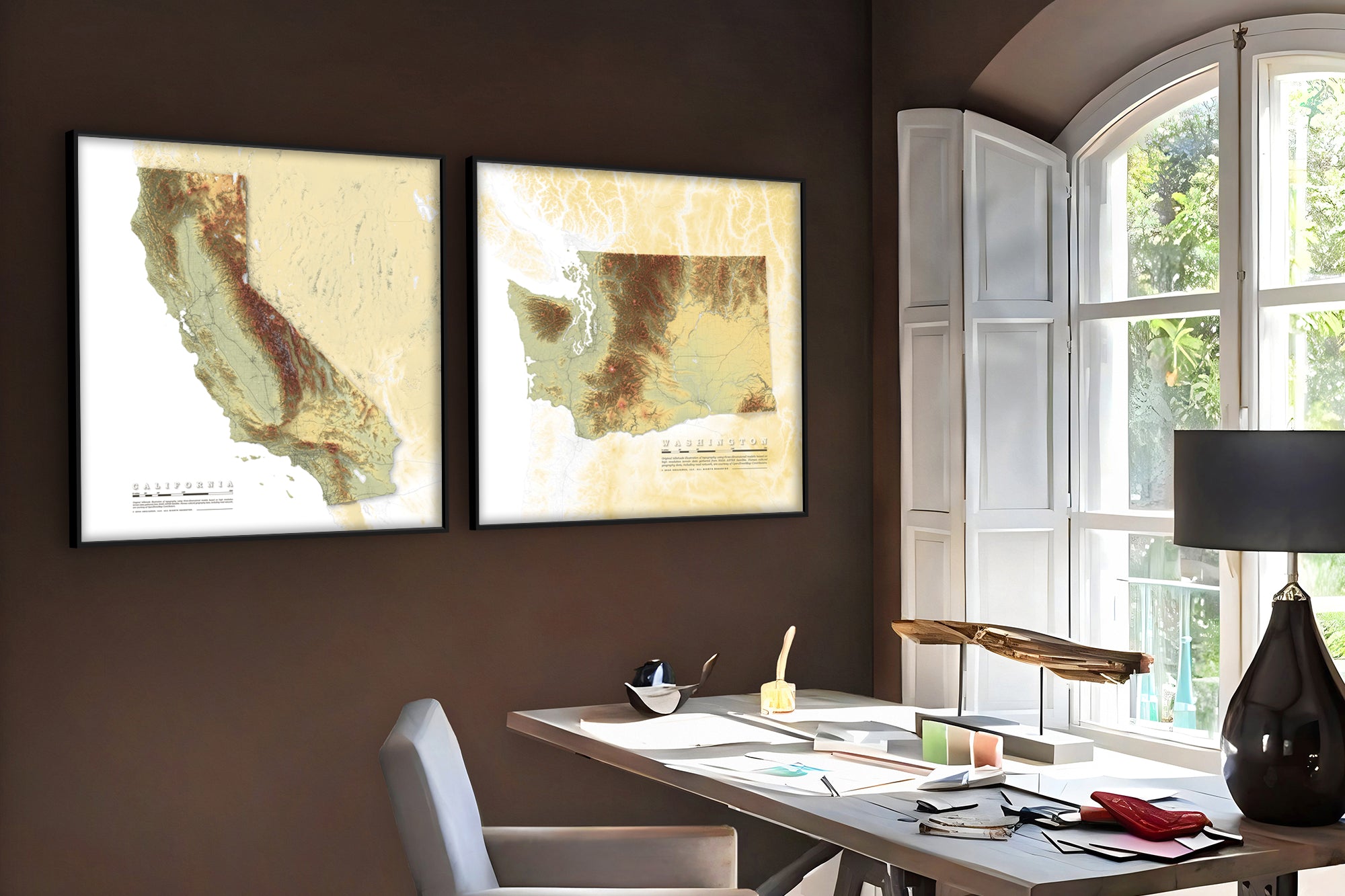 Minimalist Art wall display for air bnb