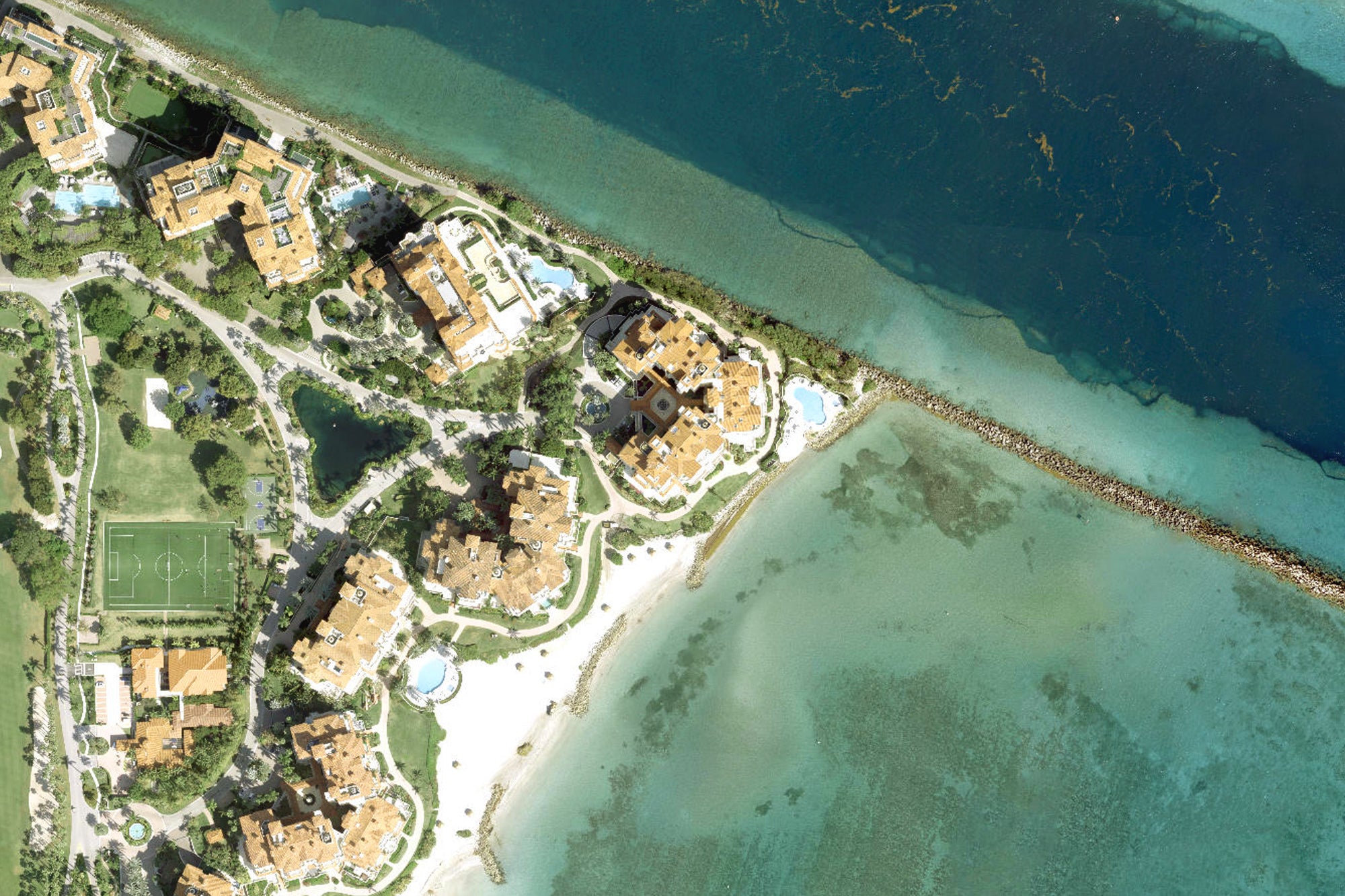 aerial view of miami beach