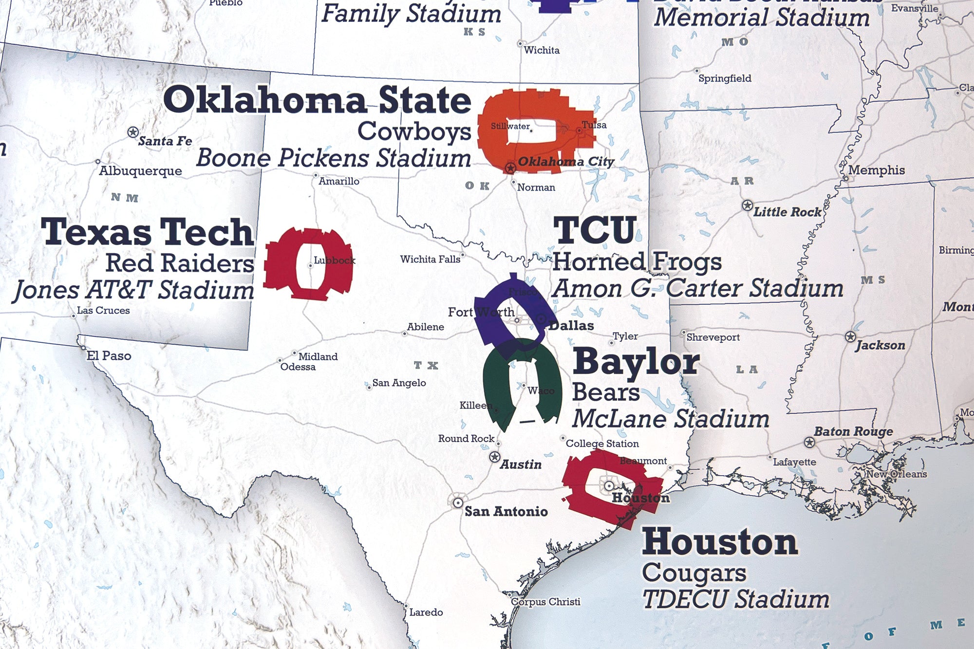 Big 12 Schools in Texas