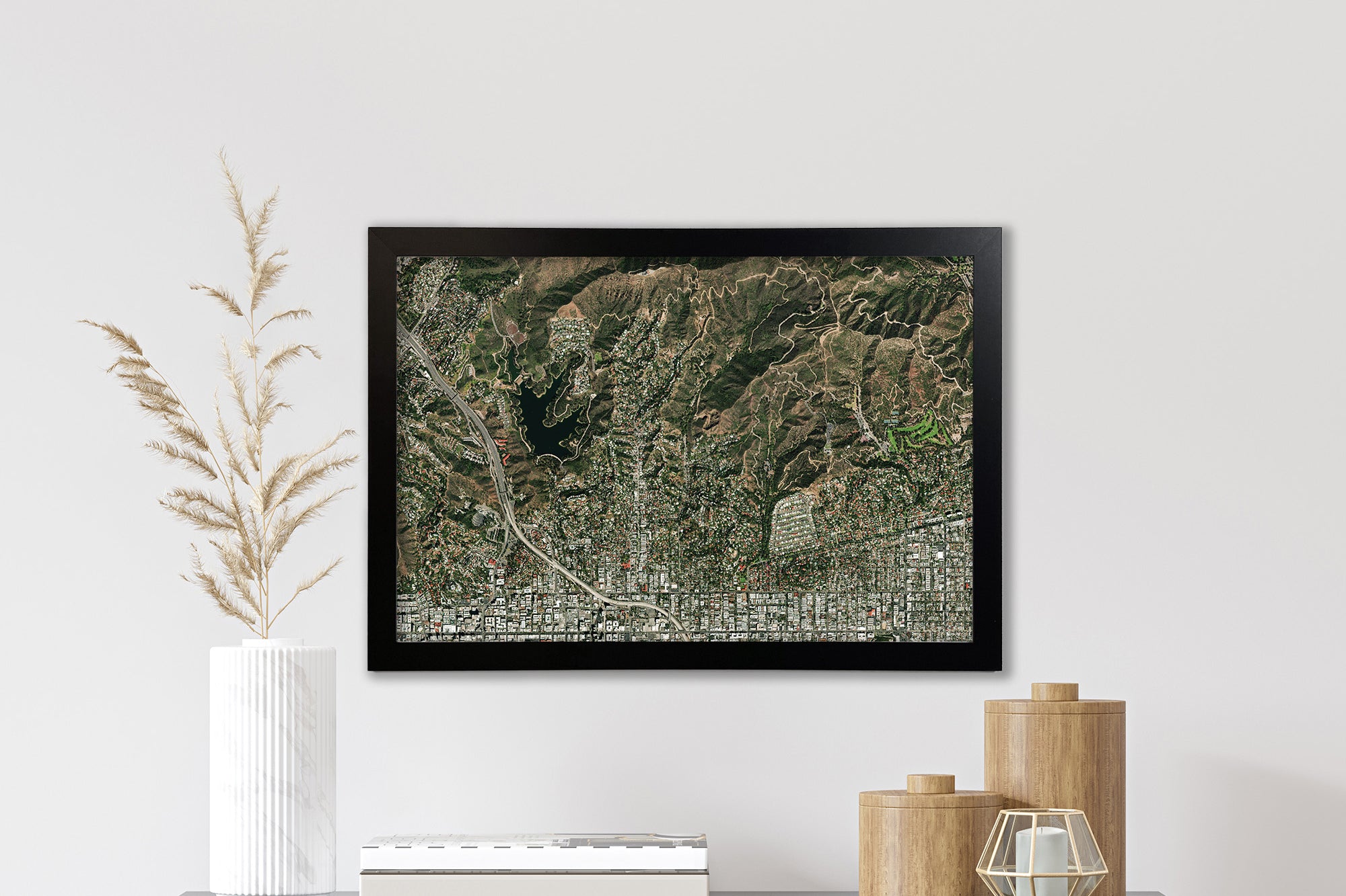 hollywood hills satellite photo