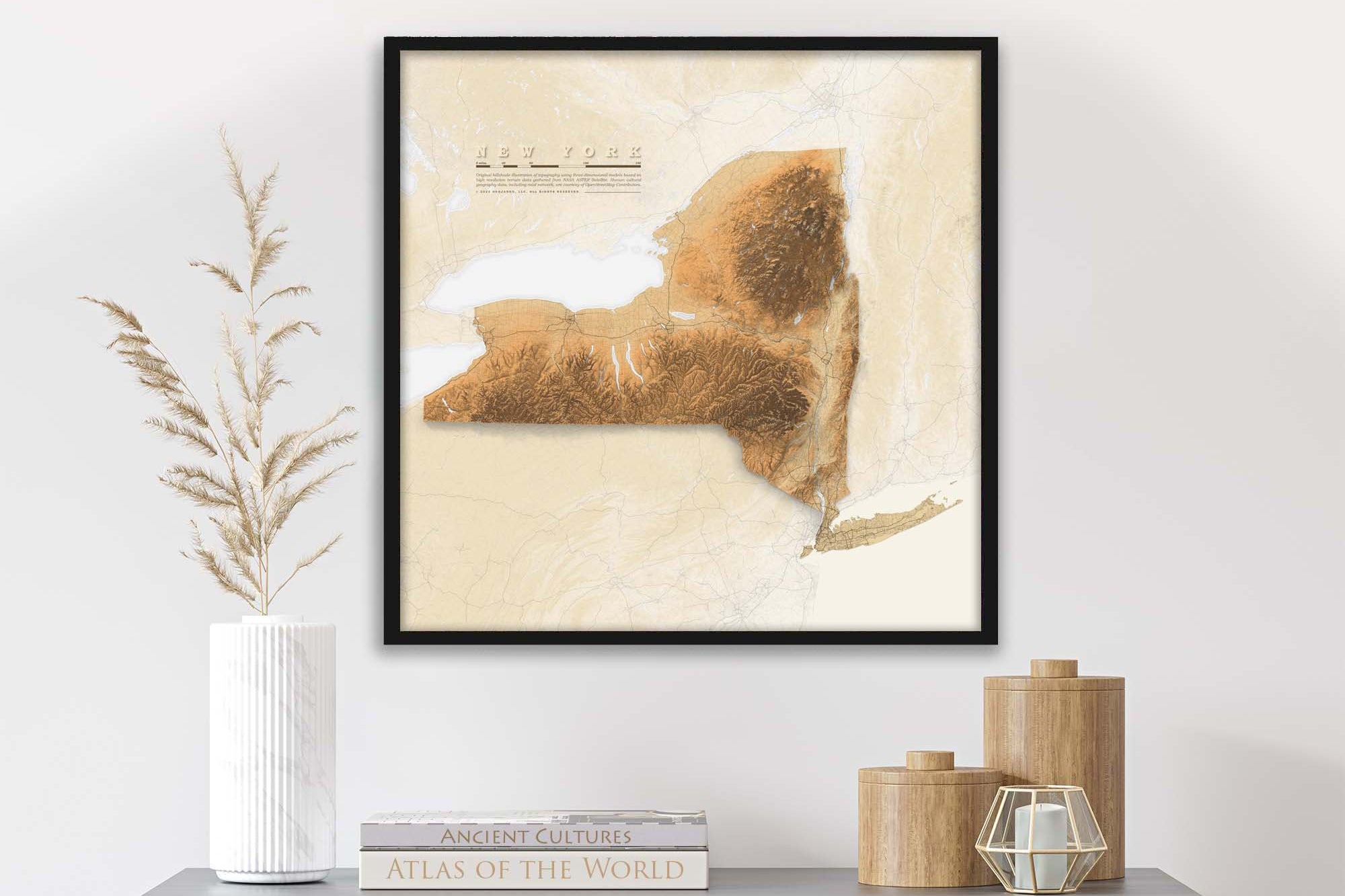 New York Map Finger Lakes