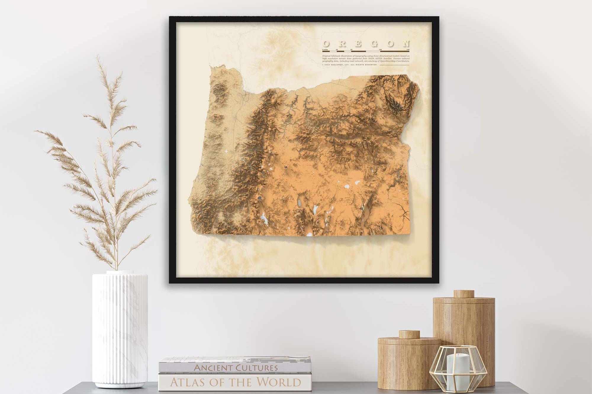 elevation map of oregon