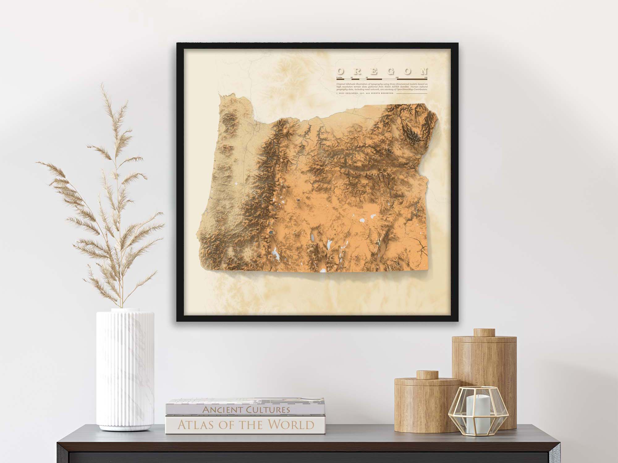 elevation map of oregon