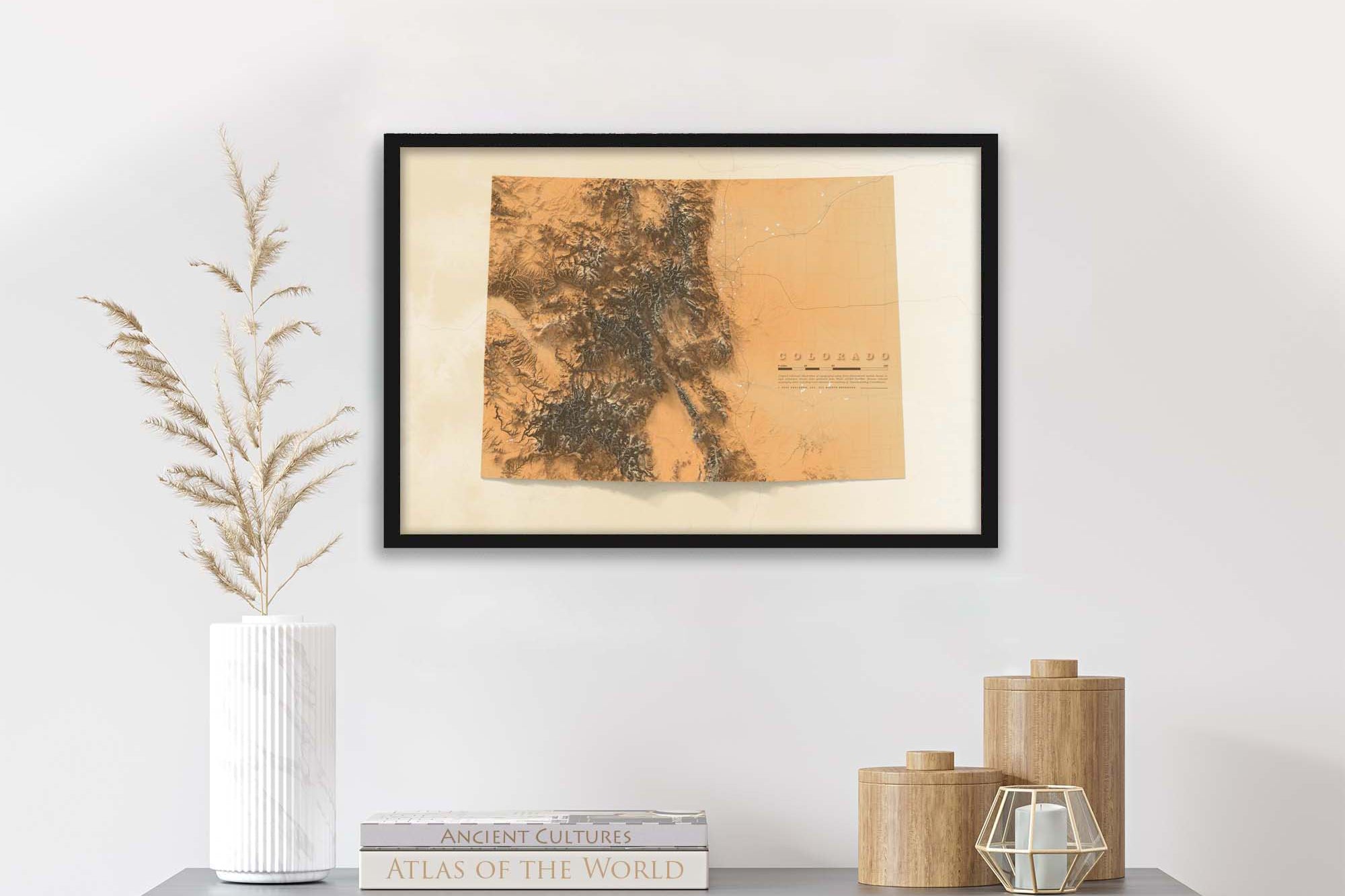 Colorado Elevation Map print