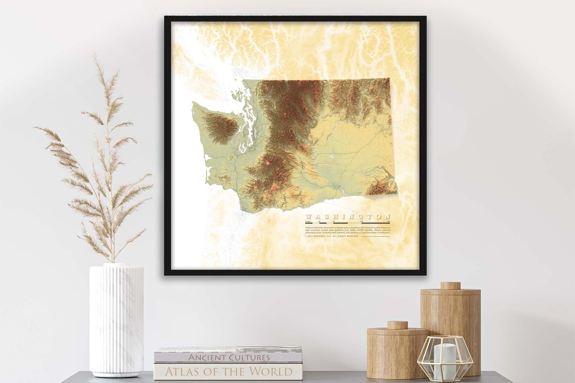 topographic map of washington state