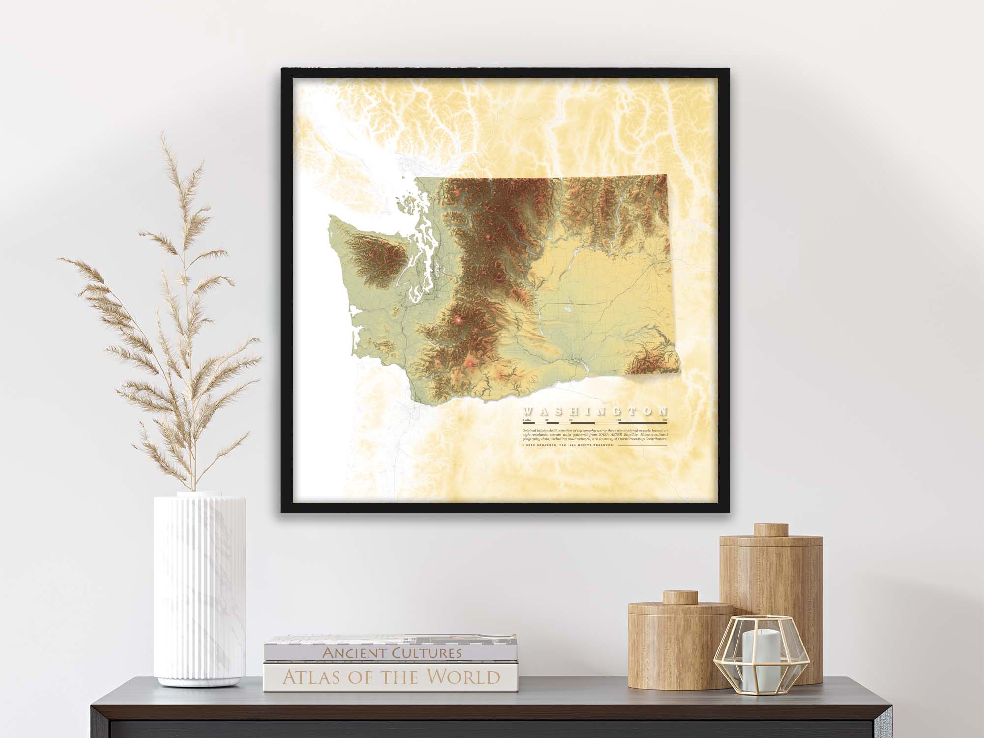 topographic map of washington state