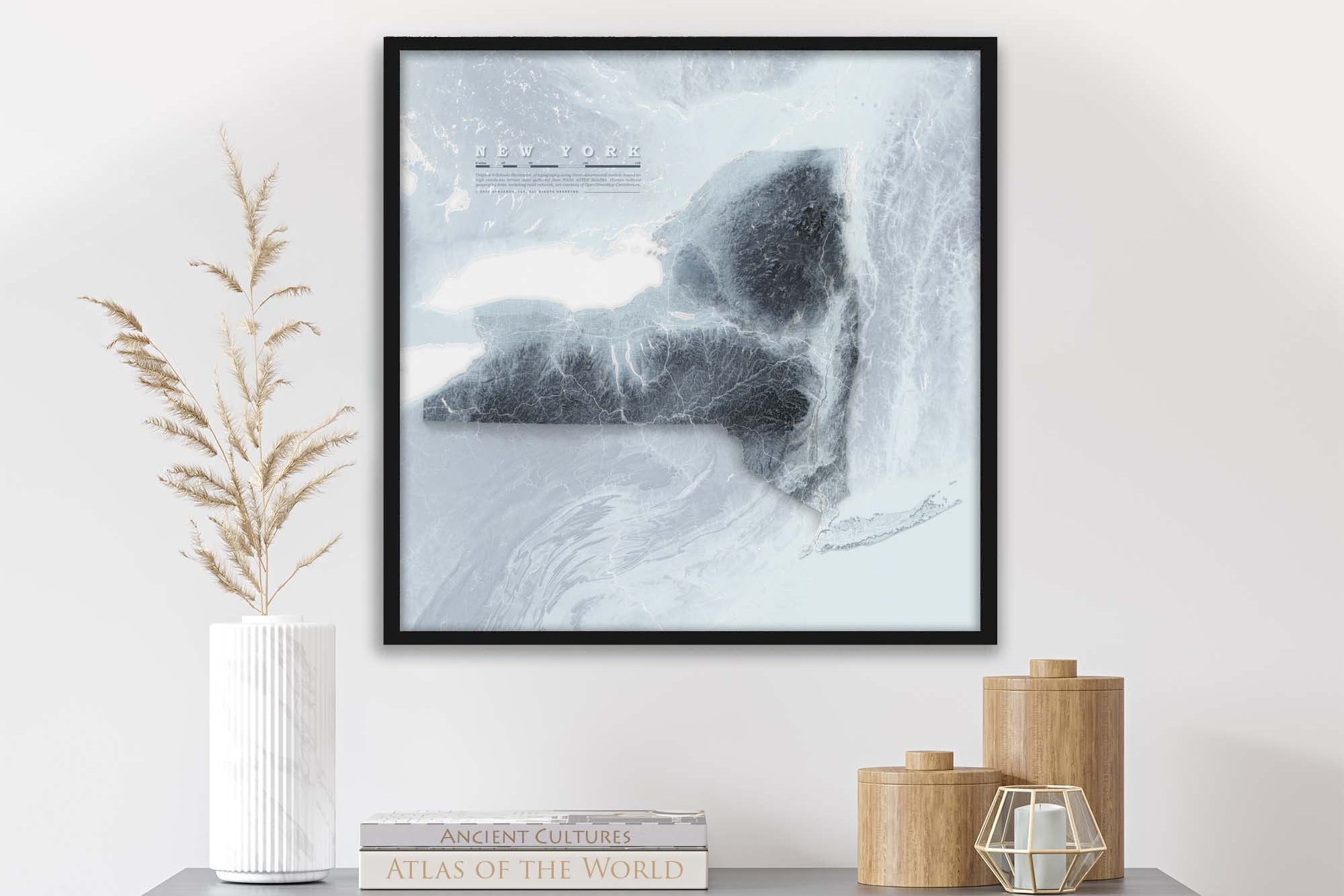 beautiful new york state map