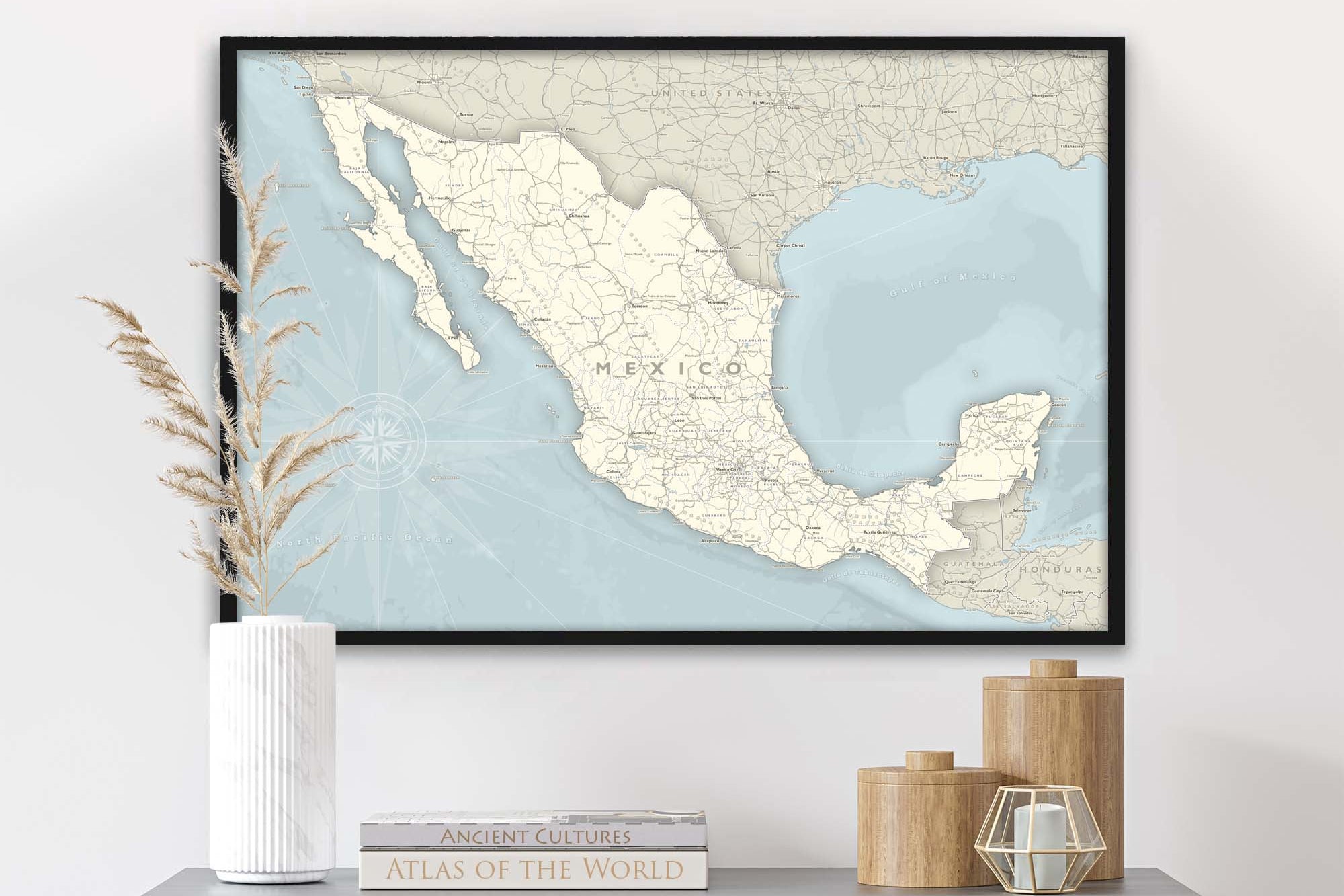 map of mexico with states and cities