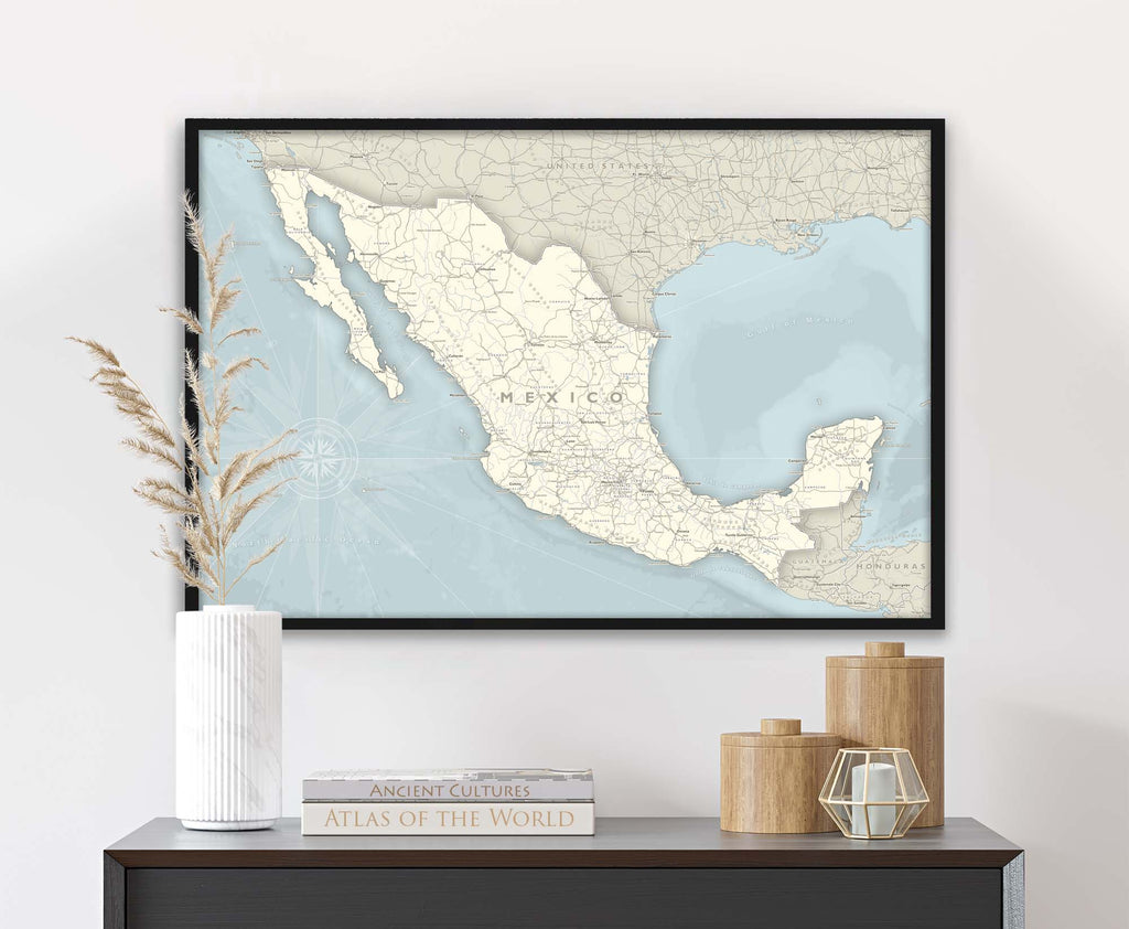map of mexico with states and cities