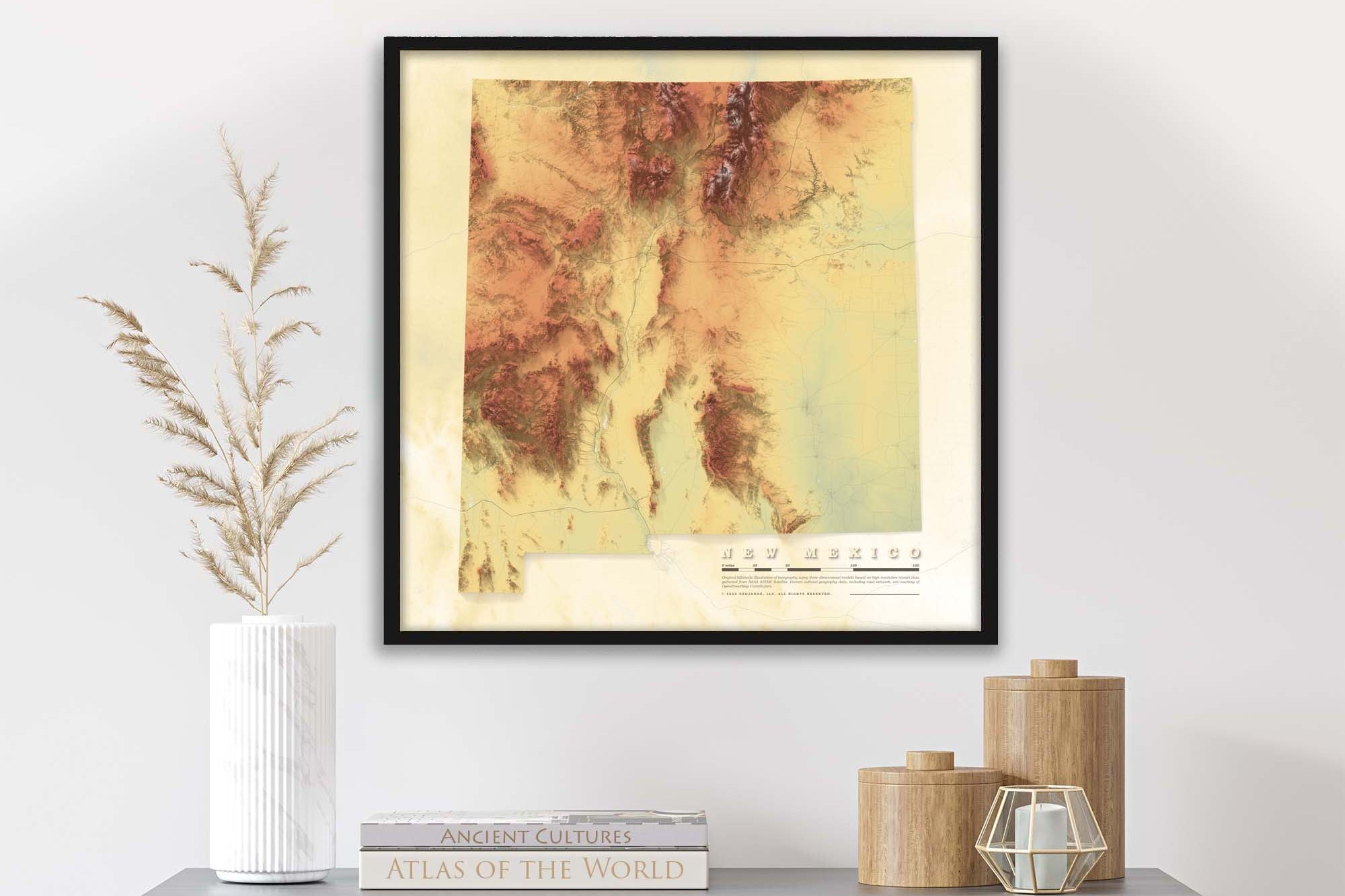 new mexico map elevation