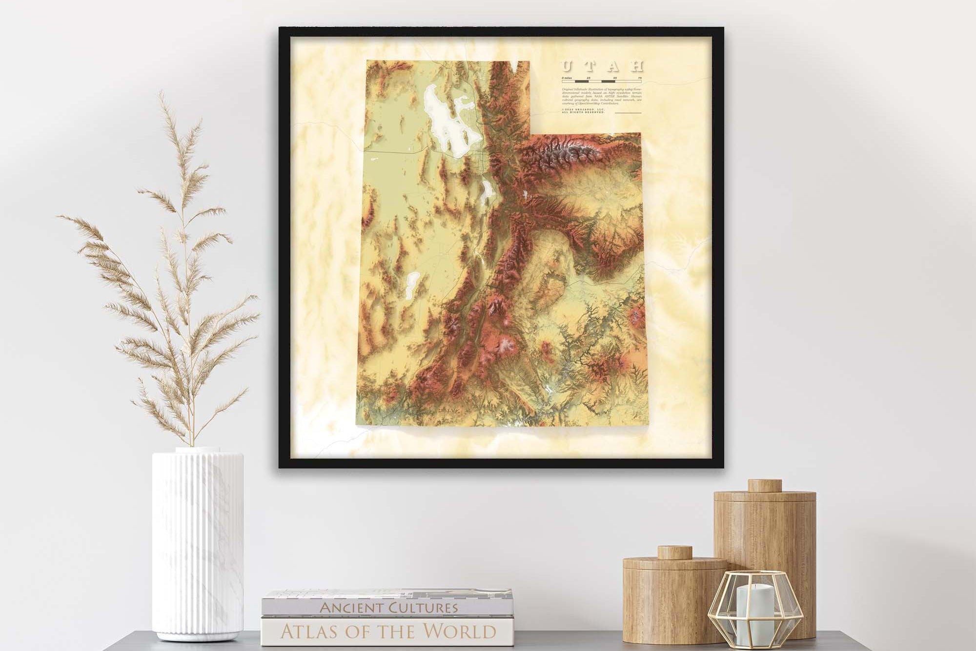 elevation map utah 3D
