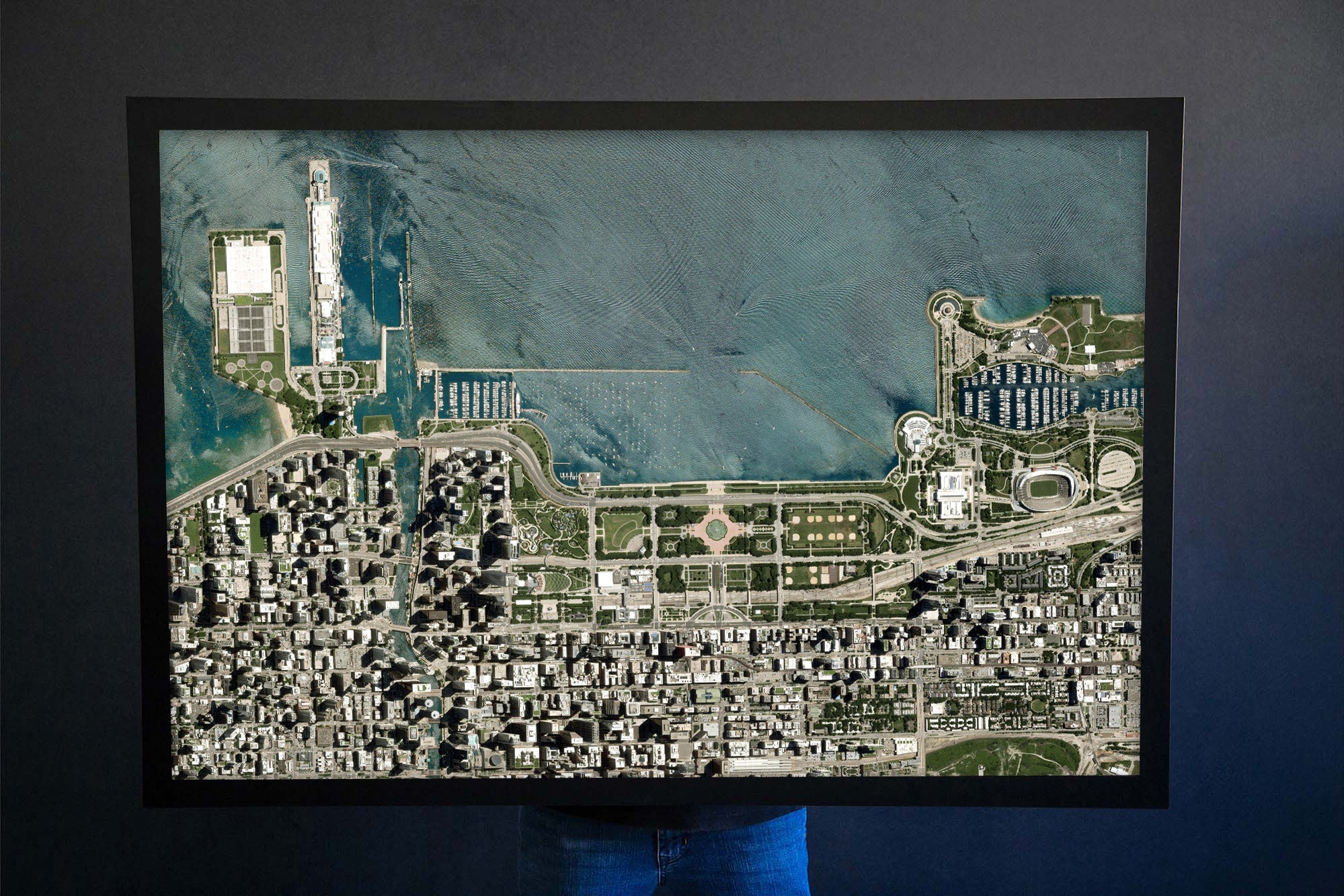 lake michigan satellite map
