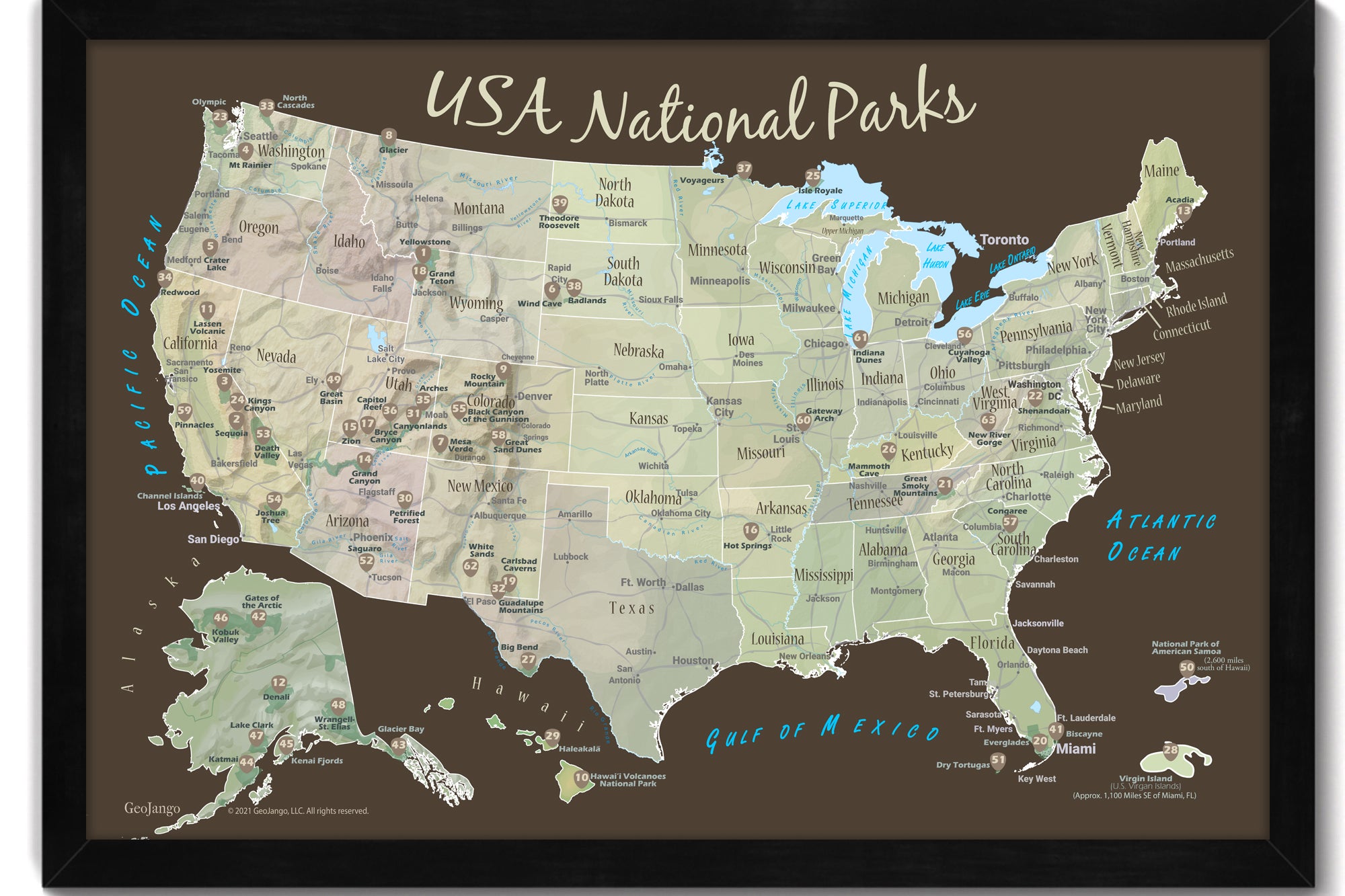 Scratch Off National Park Map