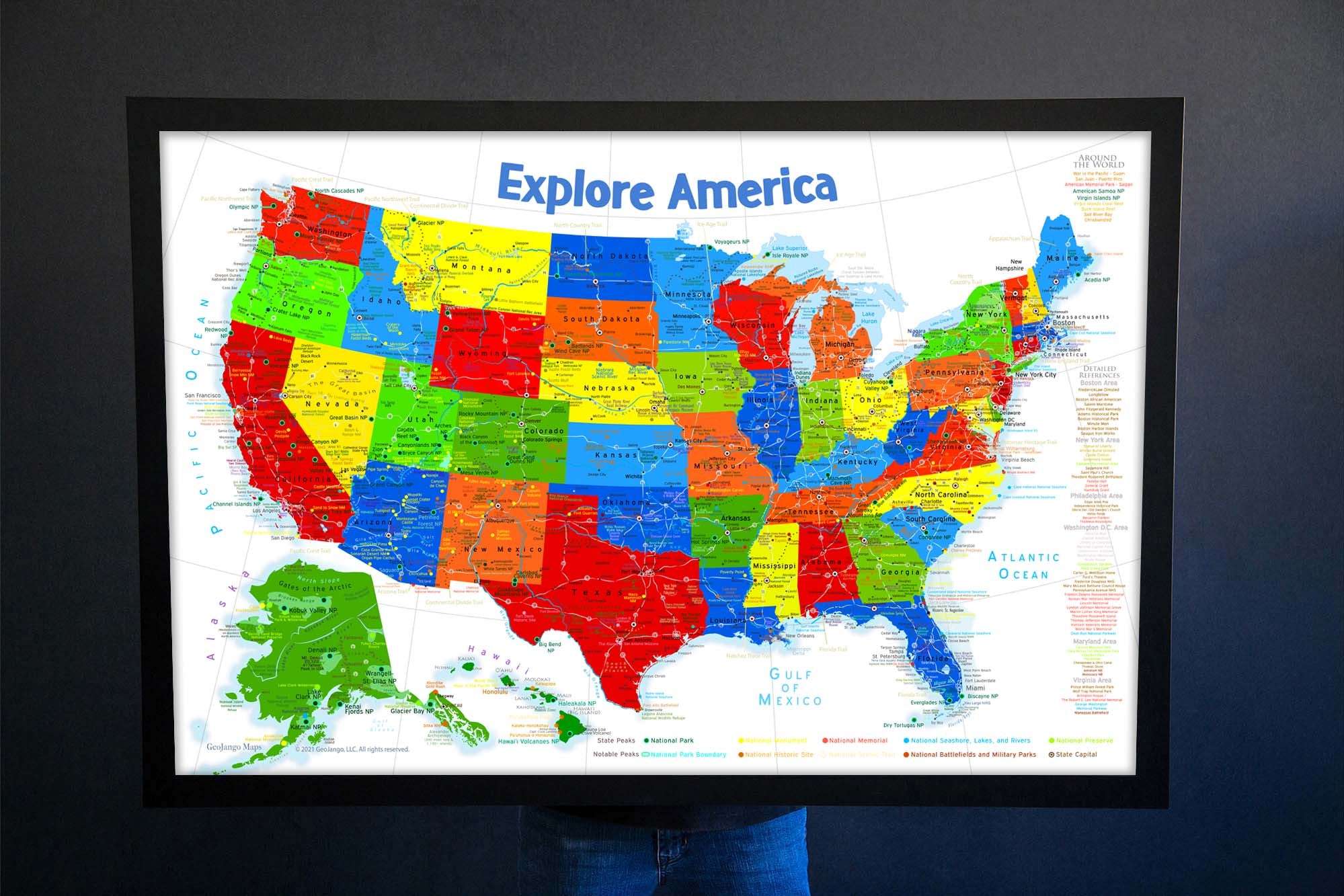 Colorful US map