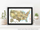 national parks map with push pins