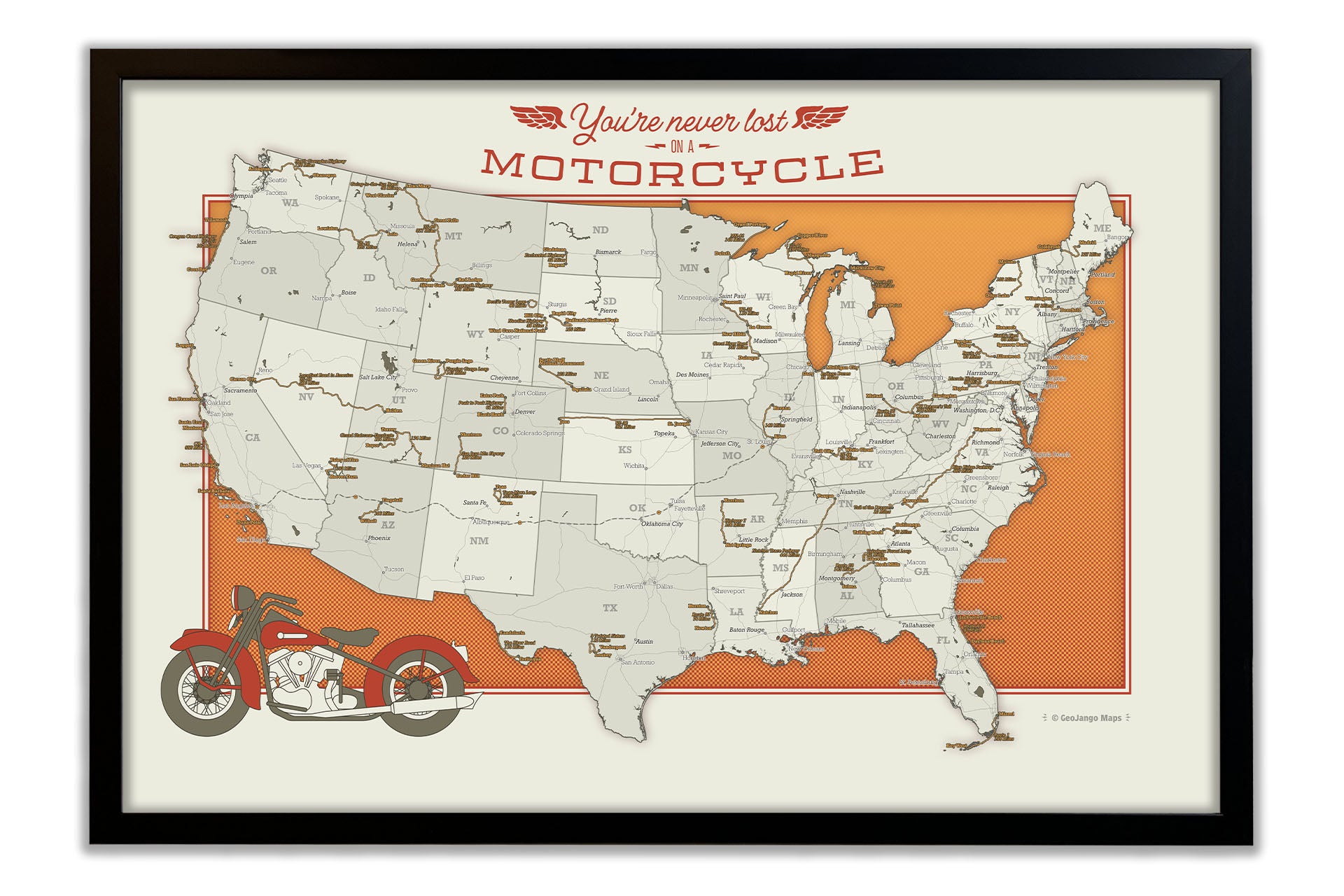 best motorcycle routes across america