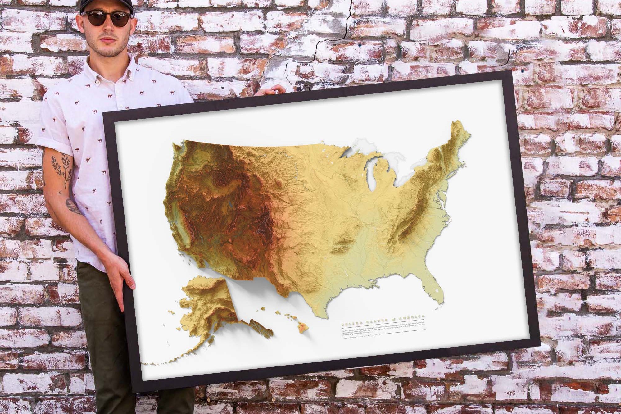 US landform map