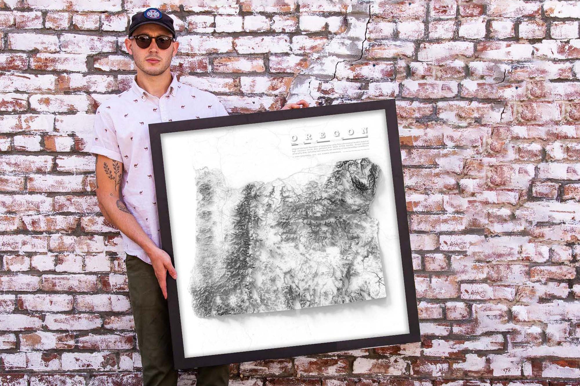 state of oregon wall art