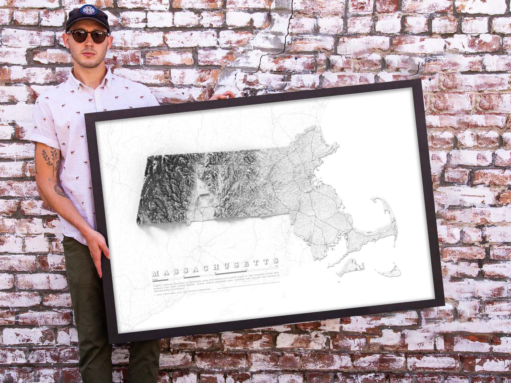 MA topo wall art