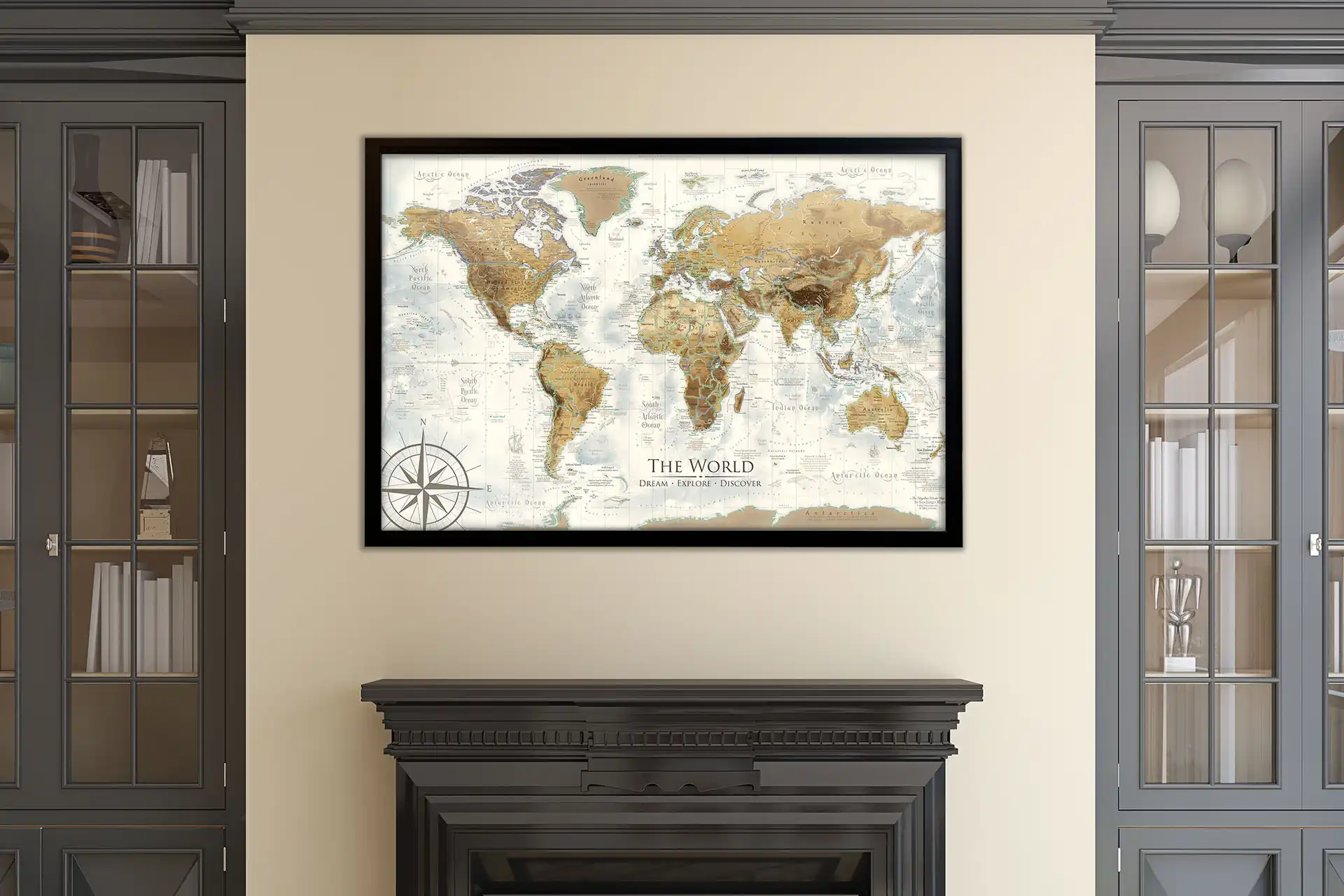 Family adventure map in a living room