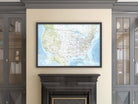 framed usa road map