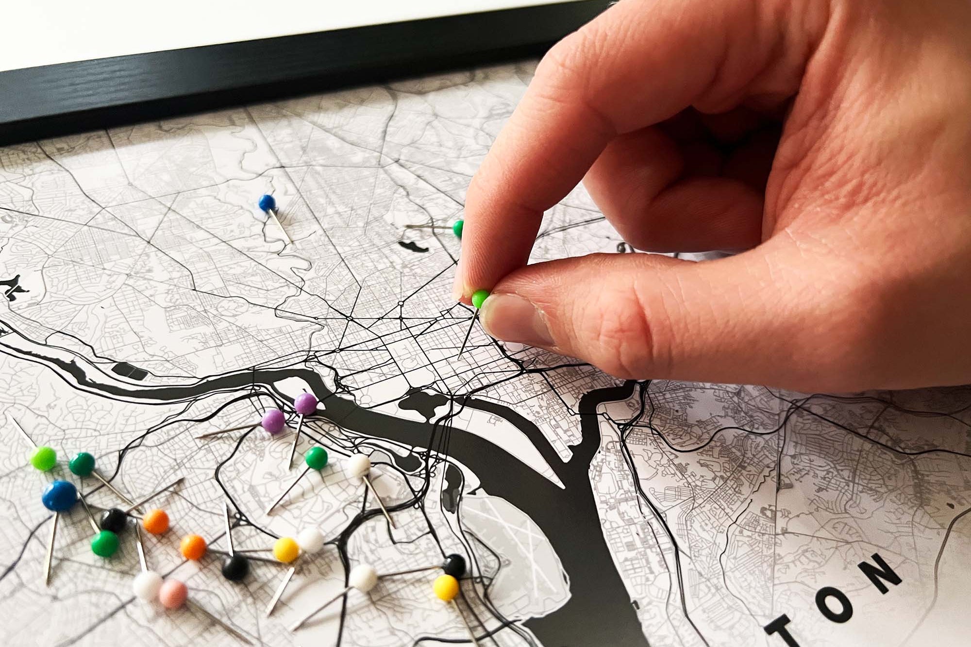 mini city custom push pin map