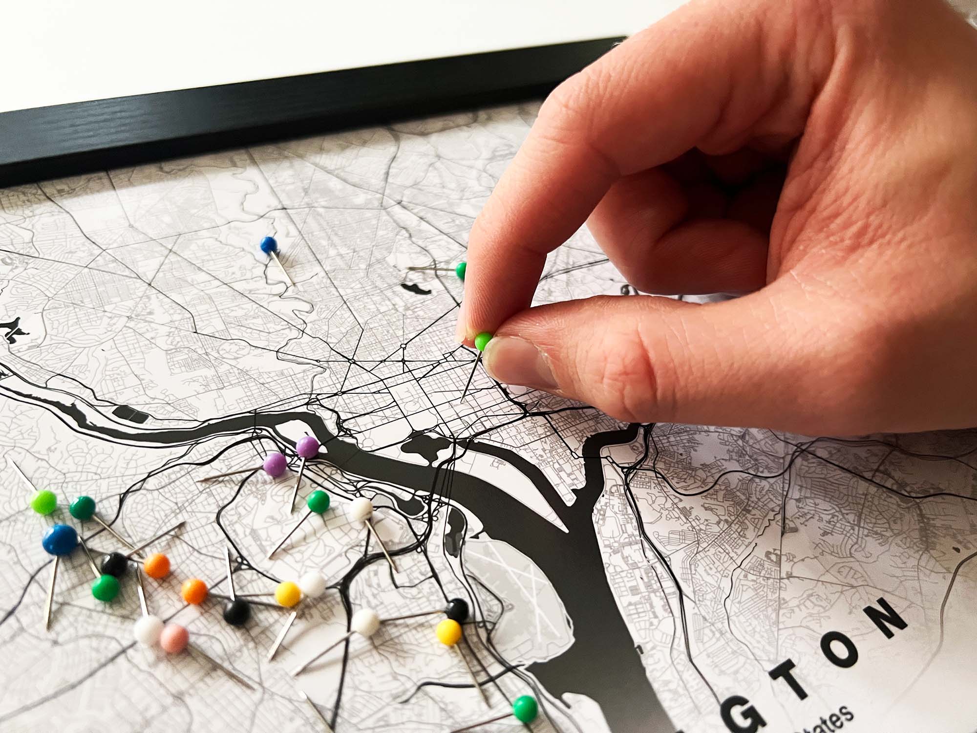 mini city custom push pin map