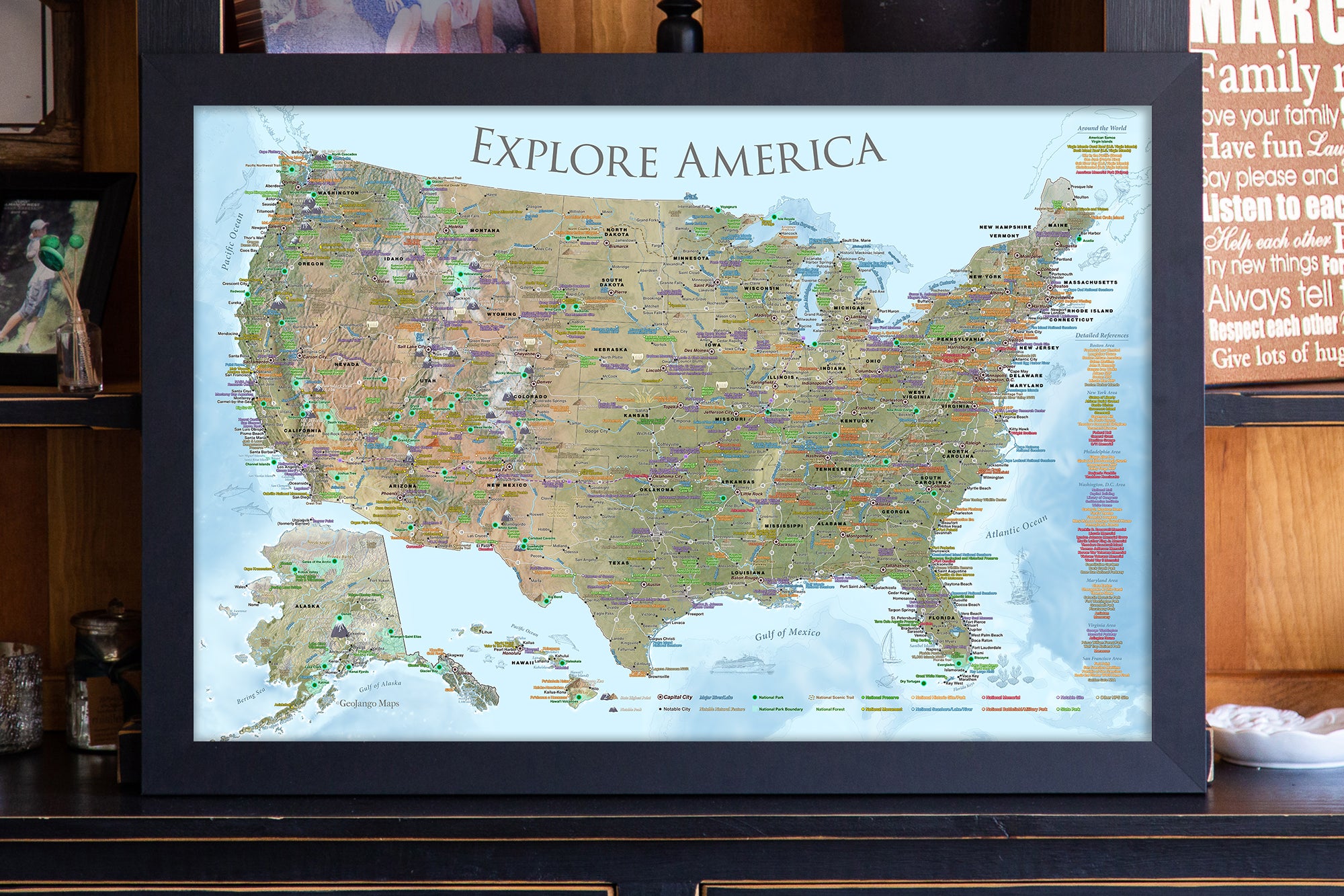 map of the national parks