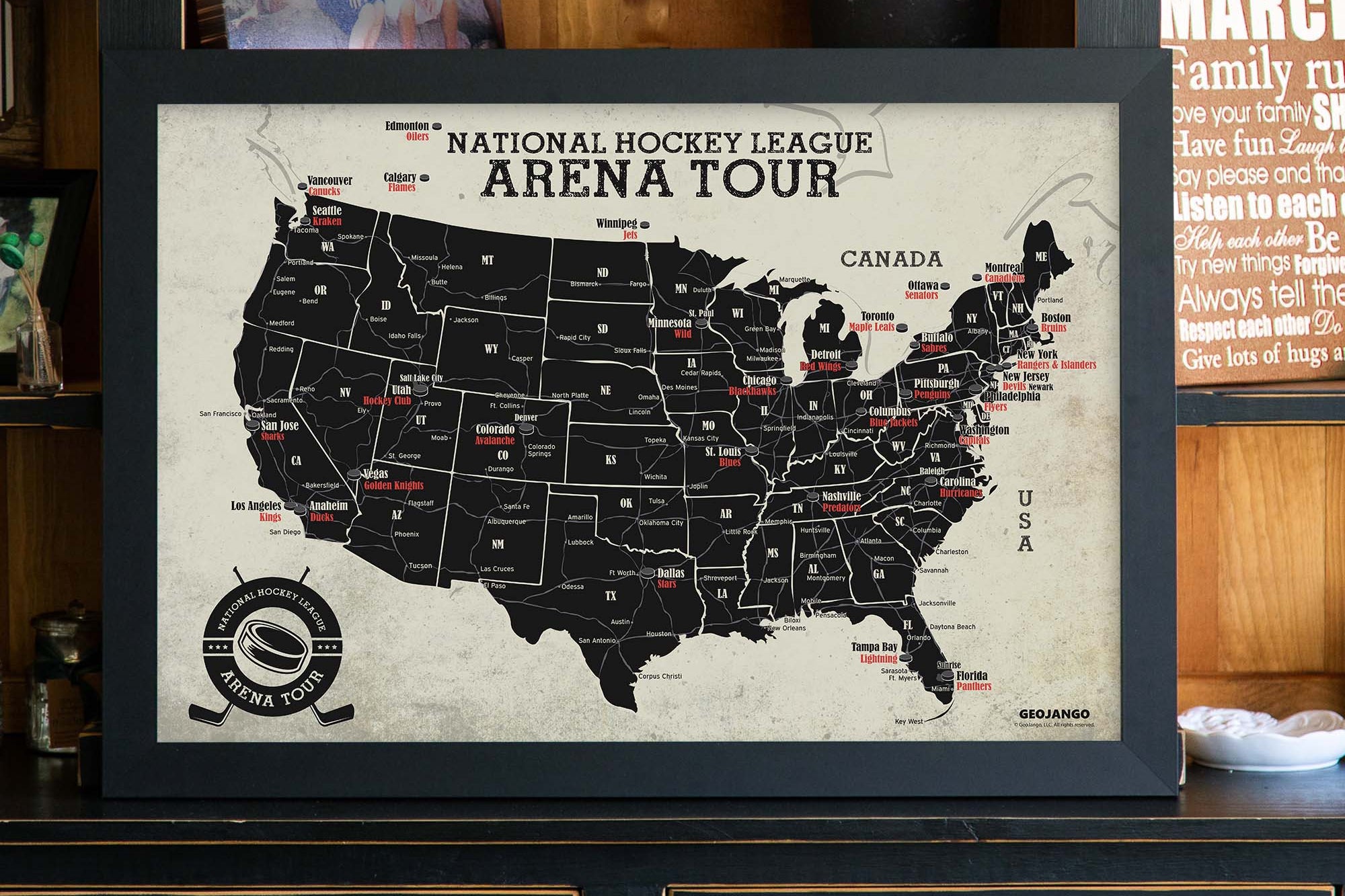 nhl teams map 2024