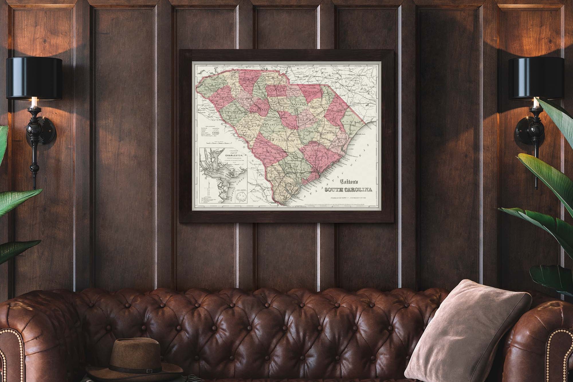old south carolina map 1800s
