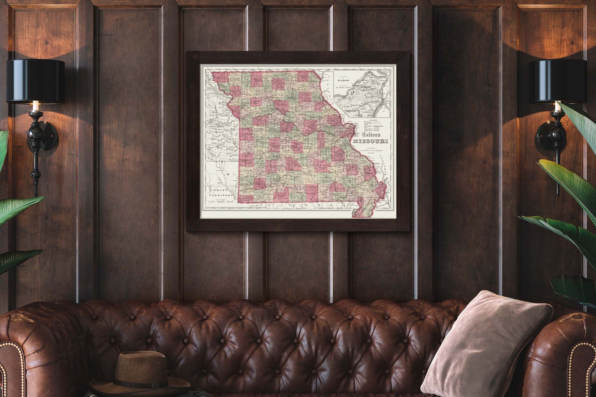 Historical Map of Mississippi 1850s