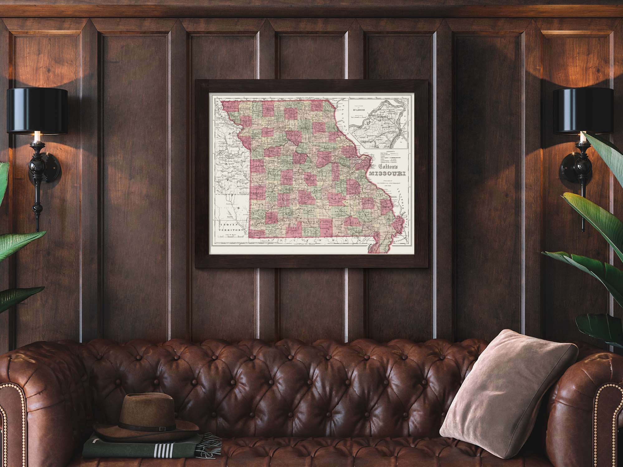 Historical Map of Mississippi 1850s