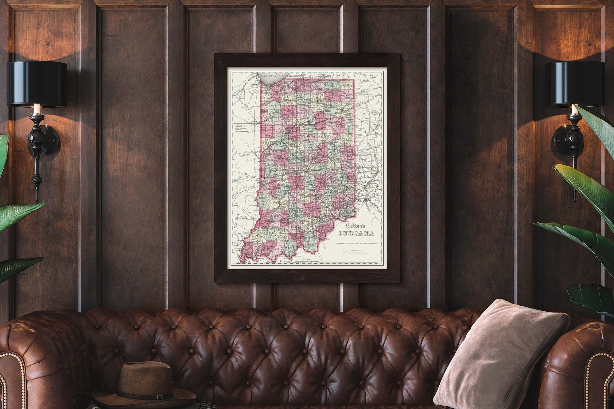 Vintage Indiana wall art