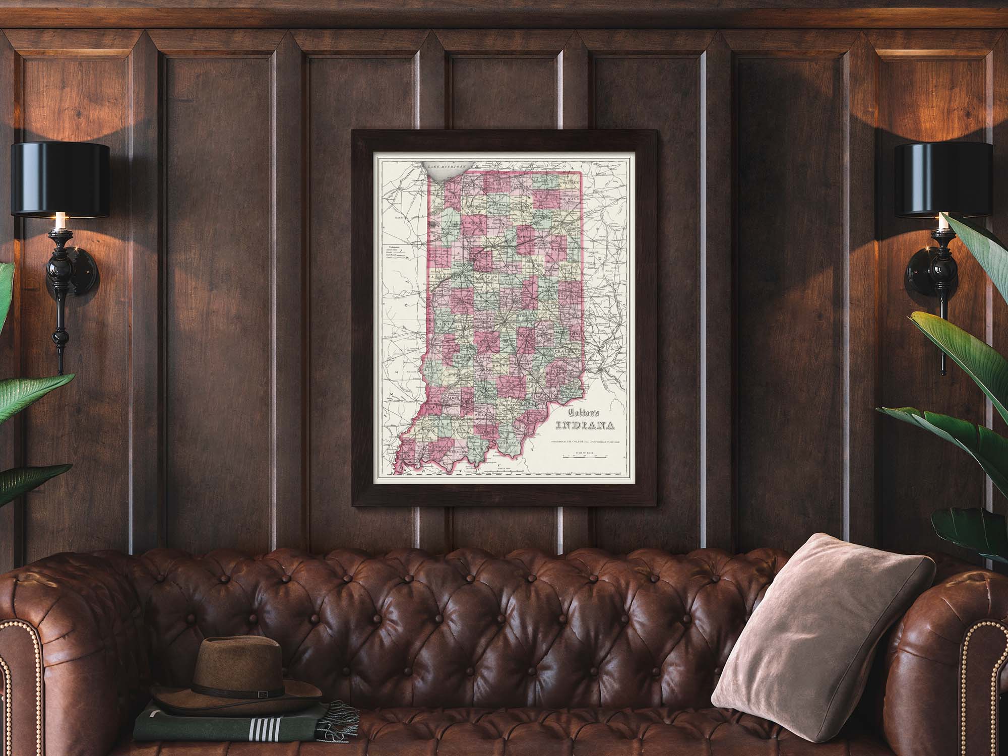 Vintage Indiana wall art