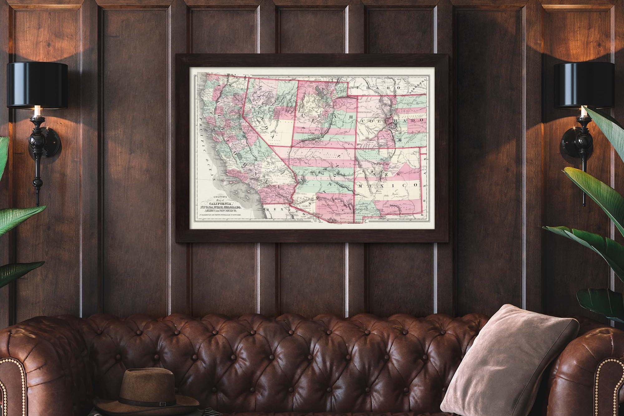 antique west coast map