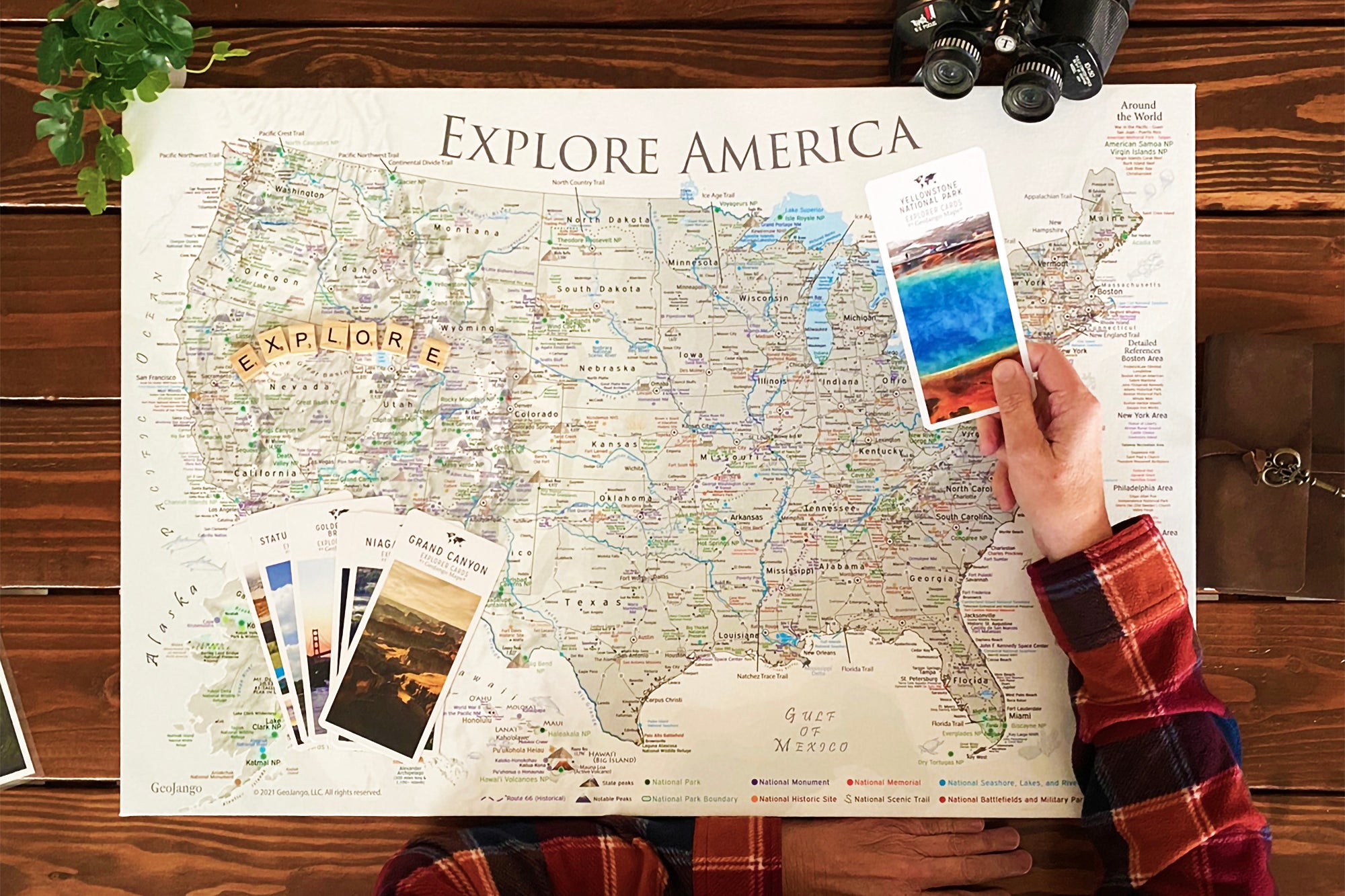 USA Map with landmarks