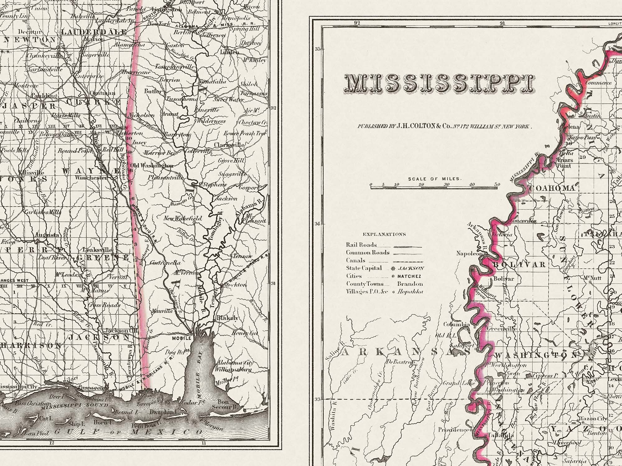 Vintage Mississippi wall art