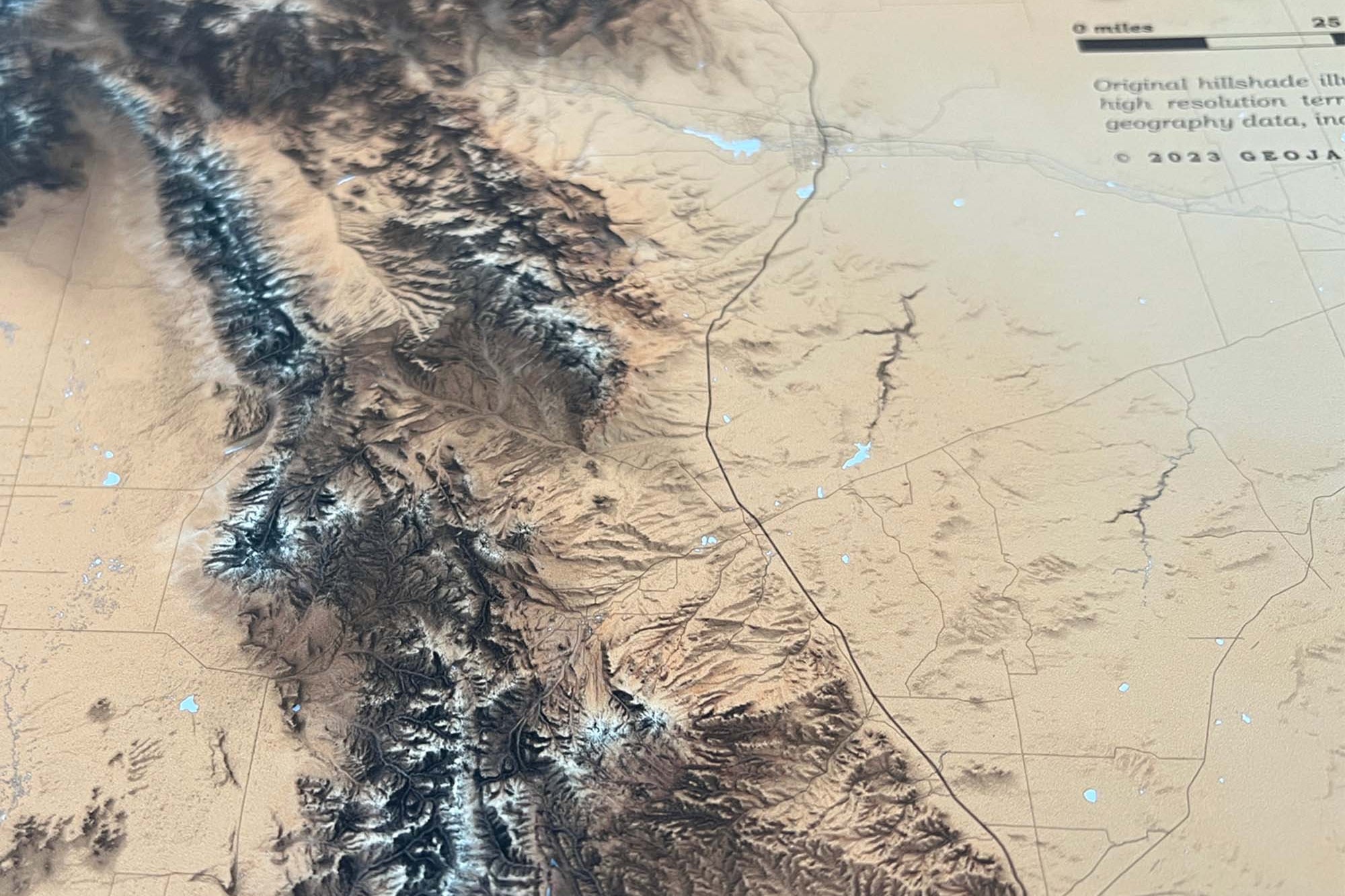 Detail map of the colorado rockies