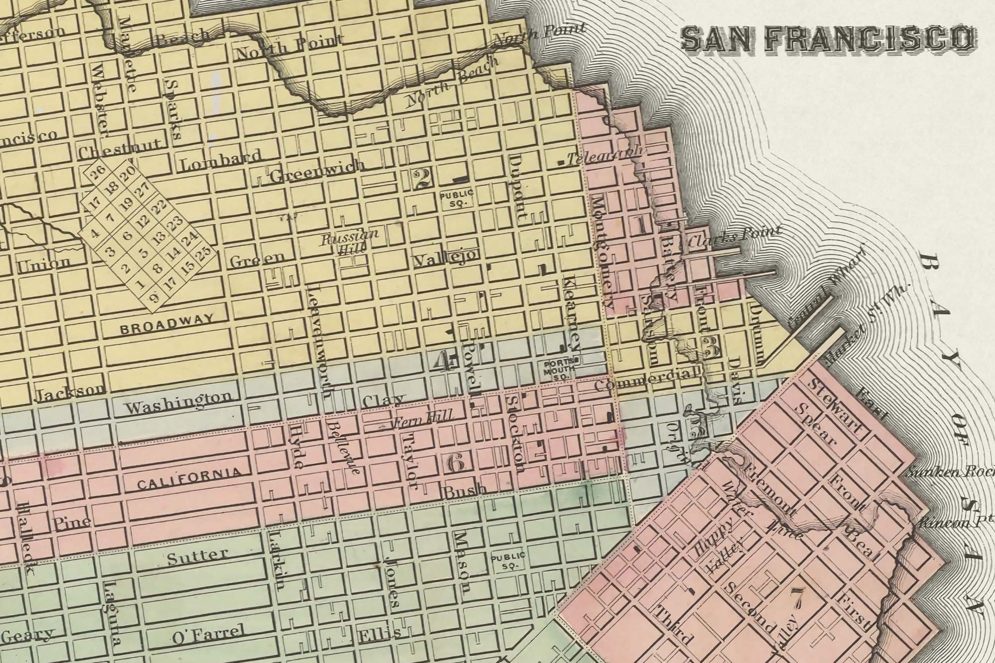 historic map of san francisco