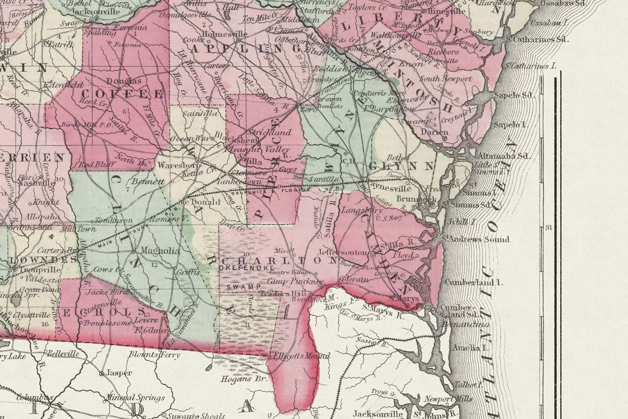 historical maps georgia state