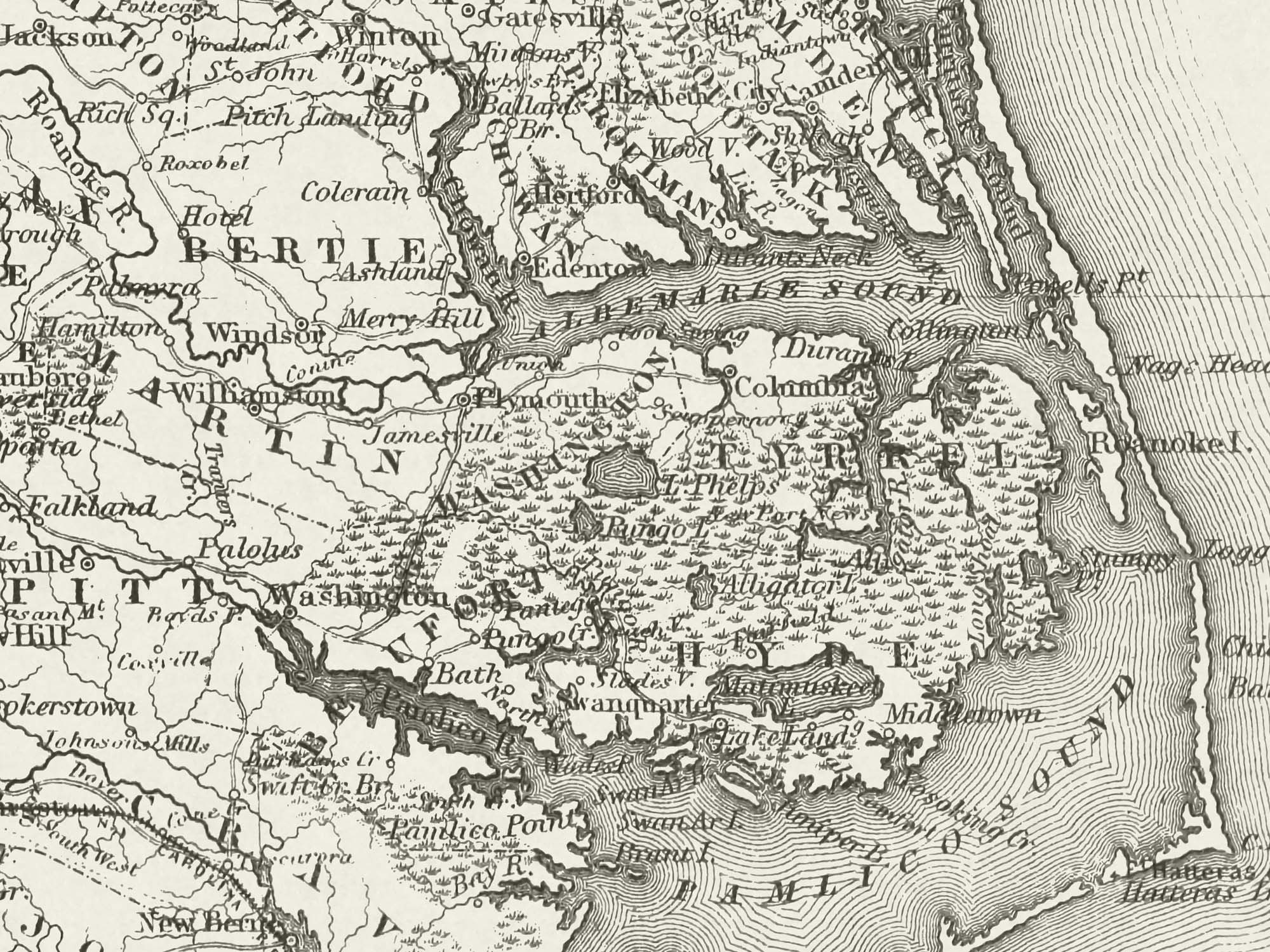 old NC map 1850