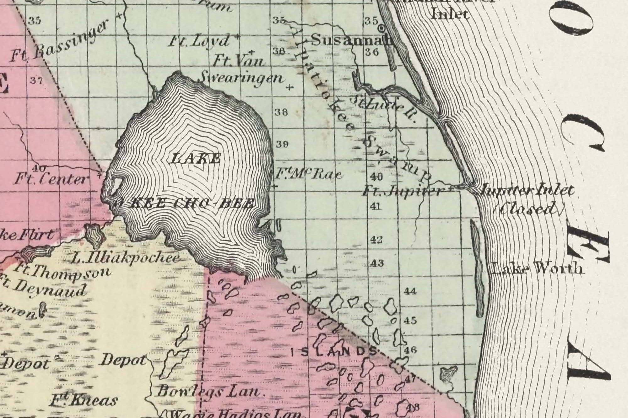 1850 Florida map