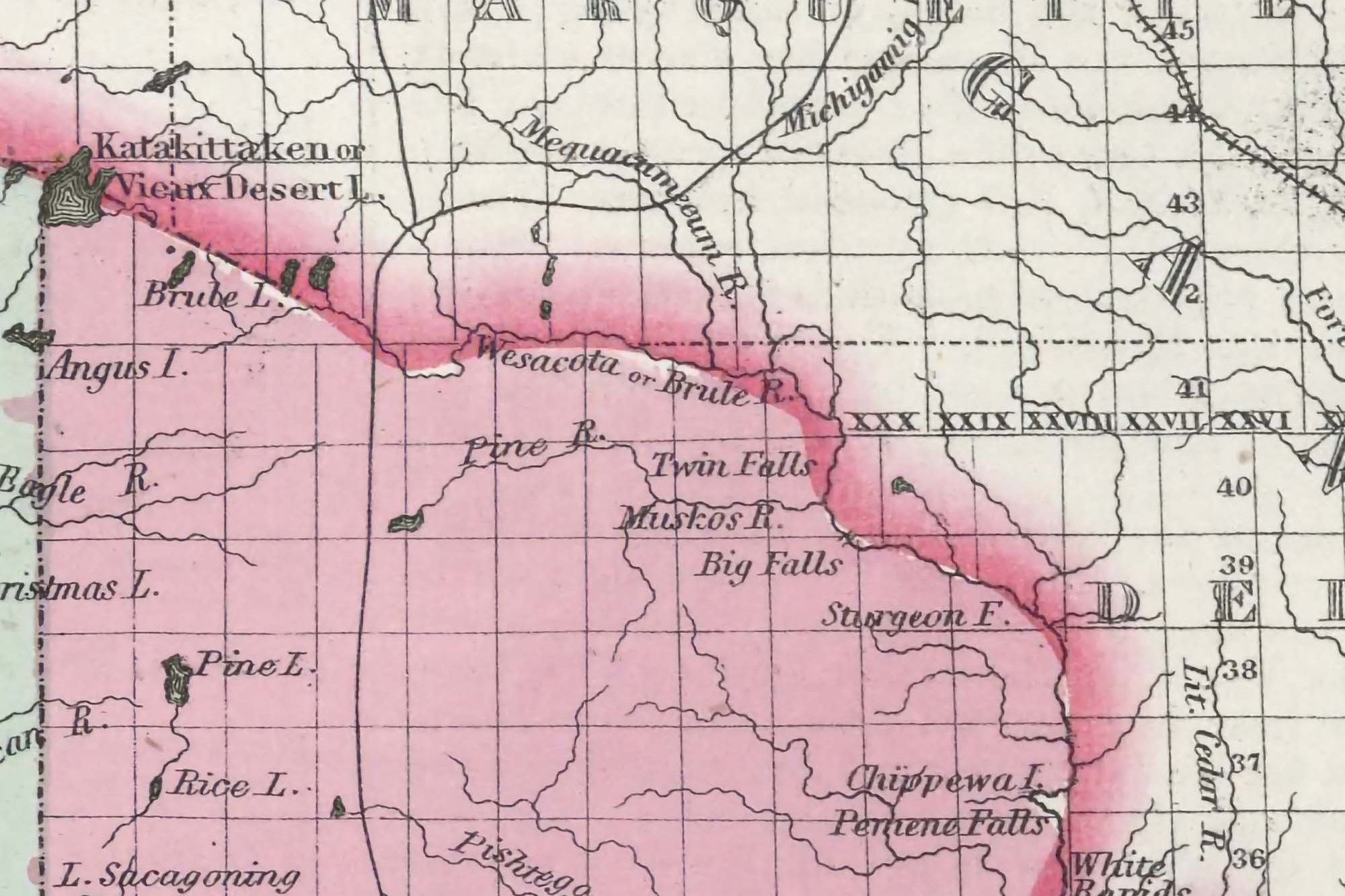 old wisconsin map with cities