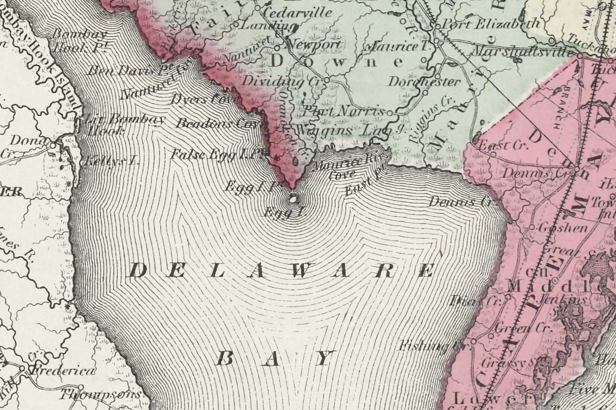 detailed old new jersey map