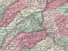 old pennslyvania map with roads