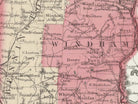 Vintage vermont map 1800s