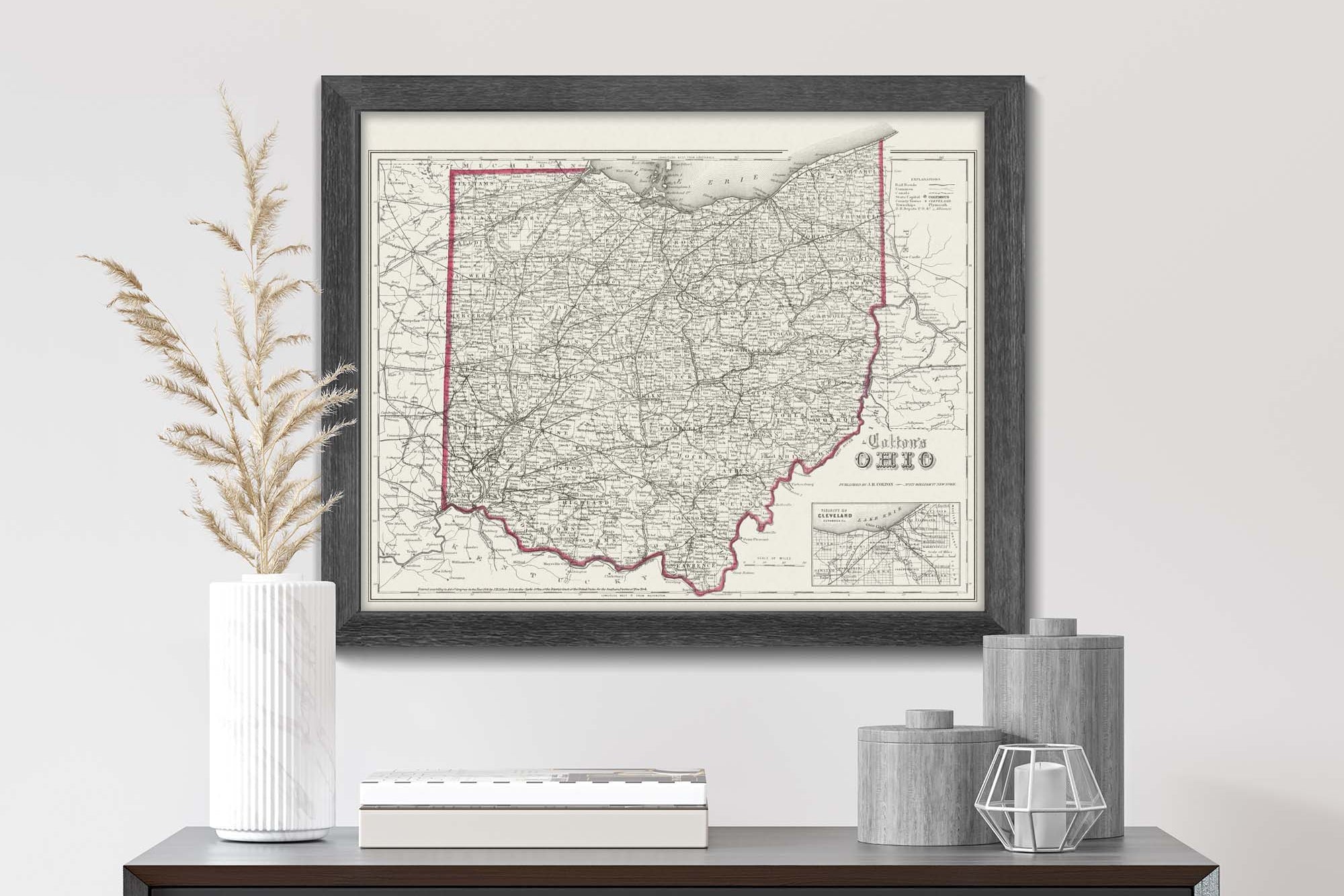 Old Ohio Map Print