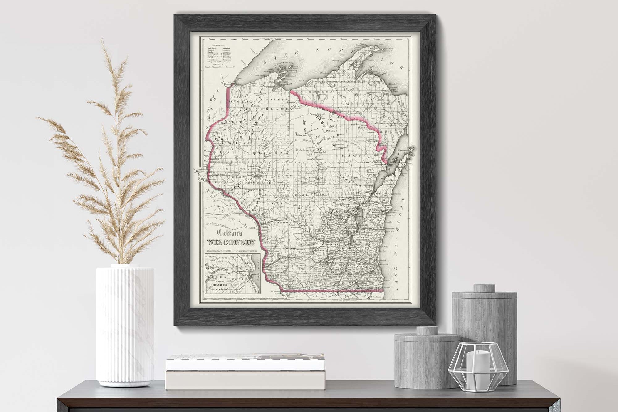 old Wisconsin map