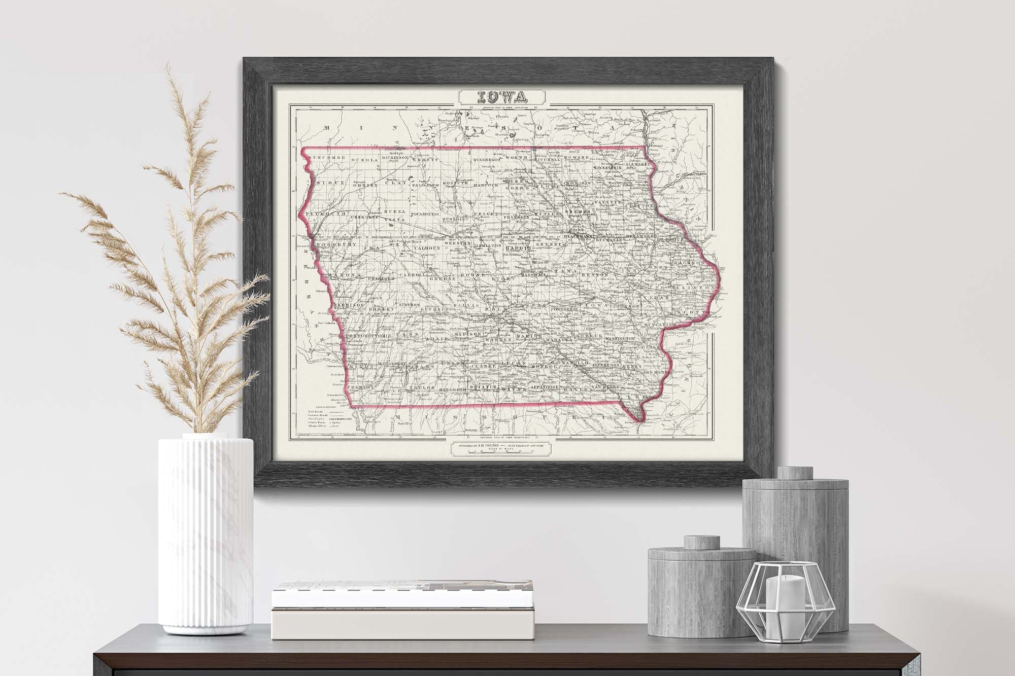 Antique State Map of Arkansas